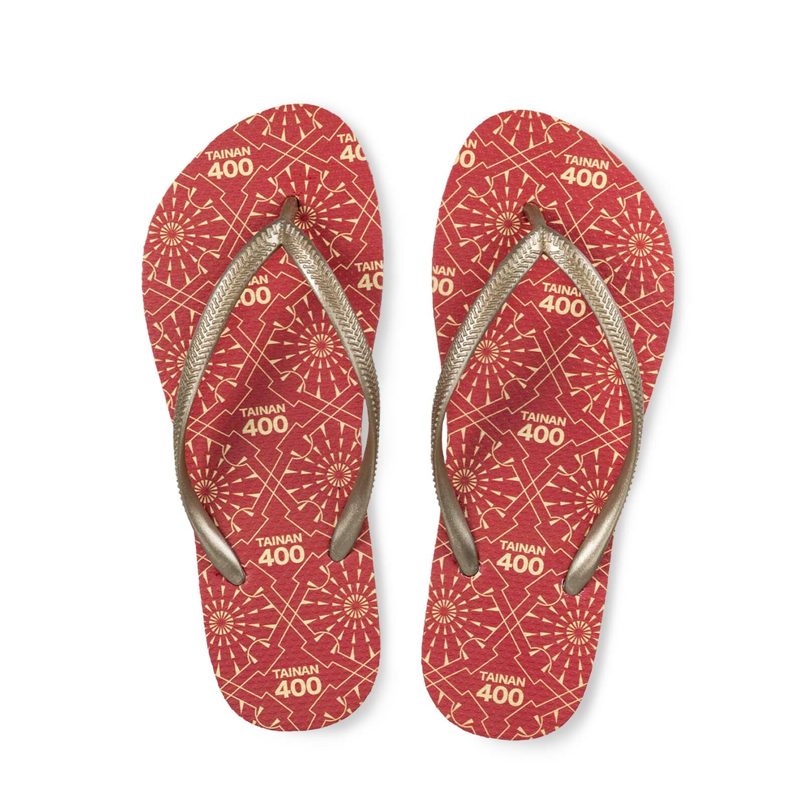 臺南400授權 祀典武廟紅  女款細帶人字夾腳拖鞋