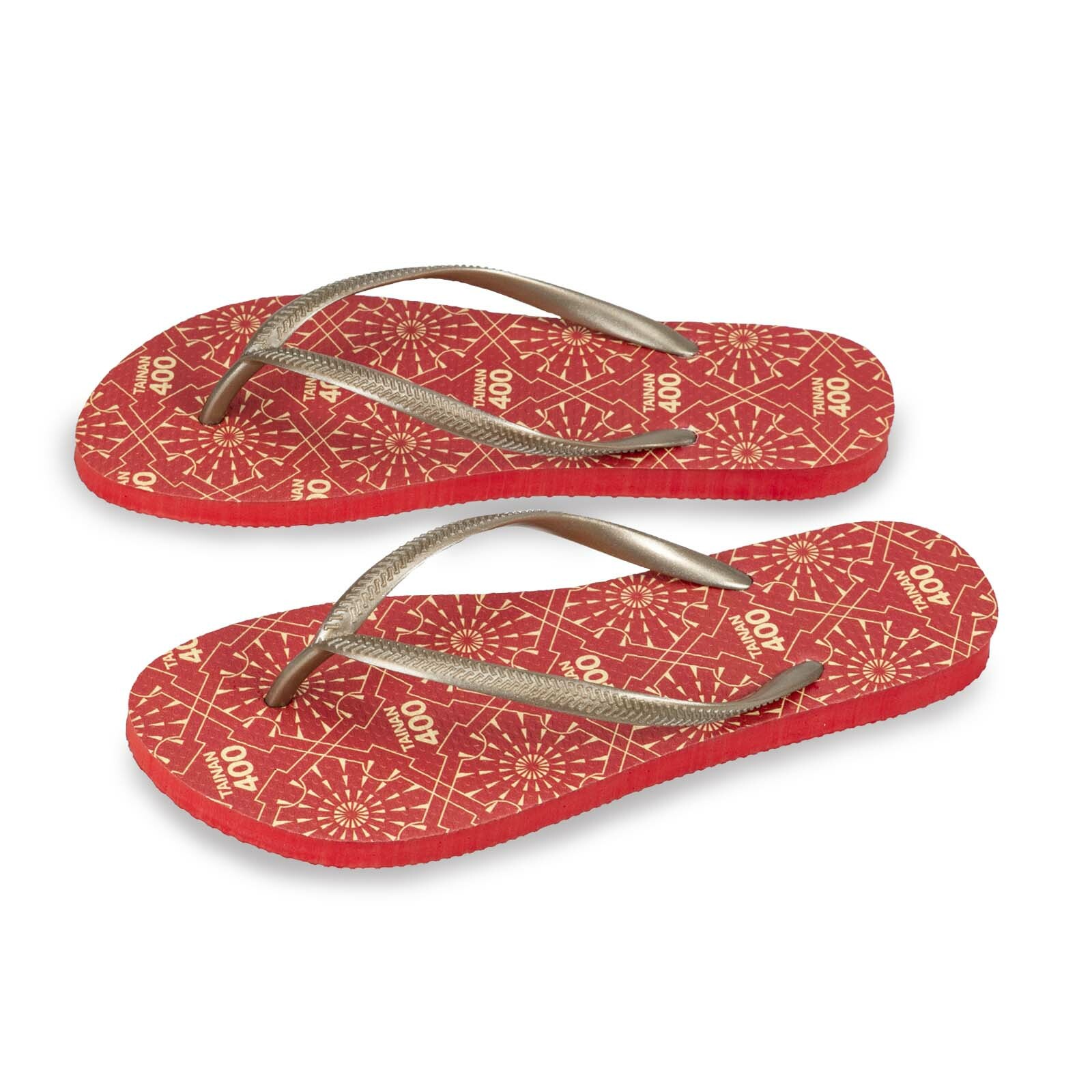 臺南400授權 祀典武廟紅  女款細帶人字夾腳拖鞋