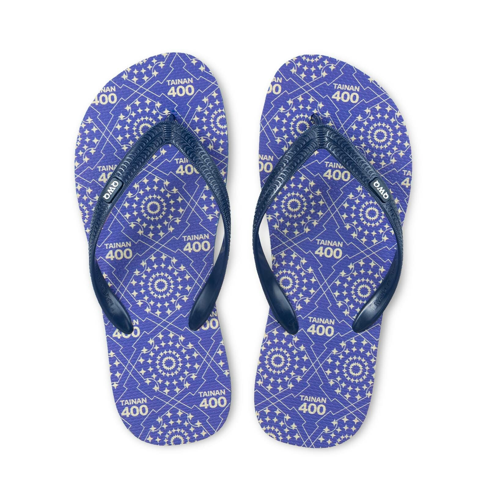 臺南400授權 藍晒圖藍 男款粗帶人字夾腳拖鞋