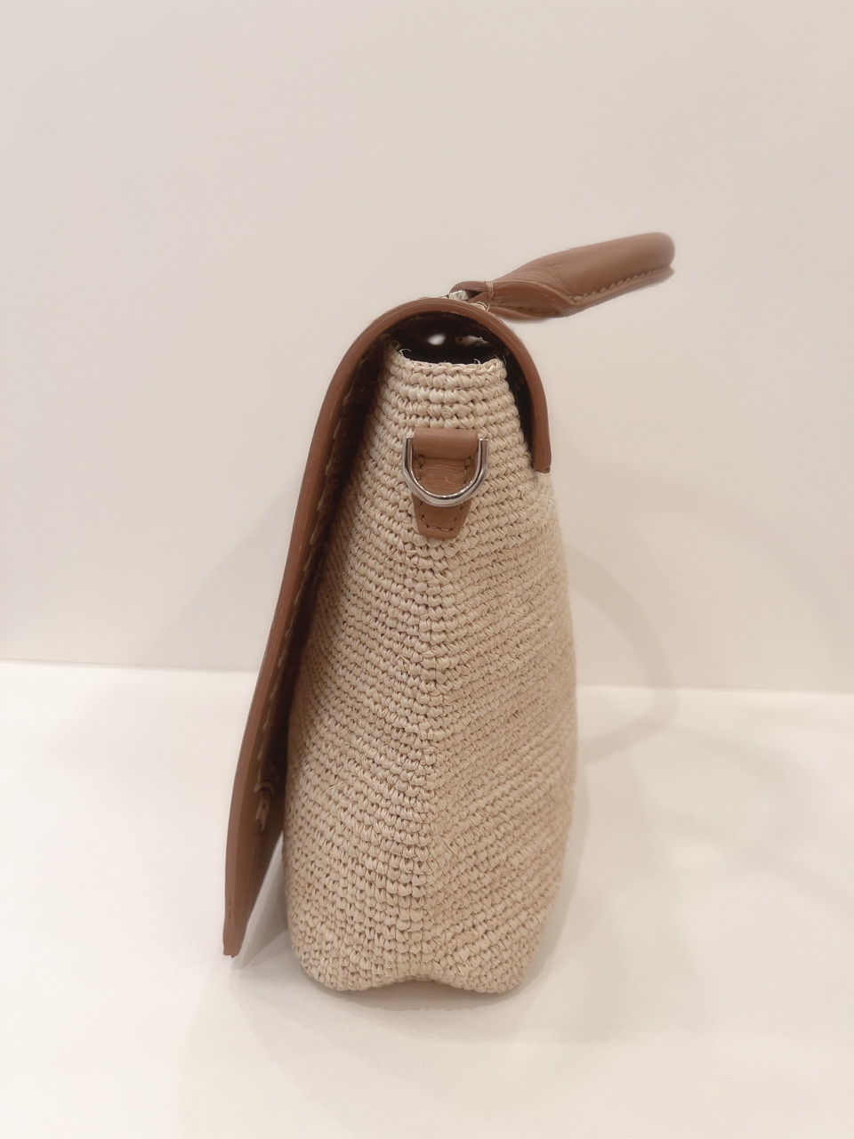 天然草藤編斜背包