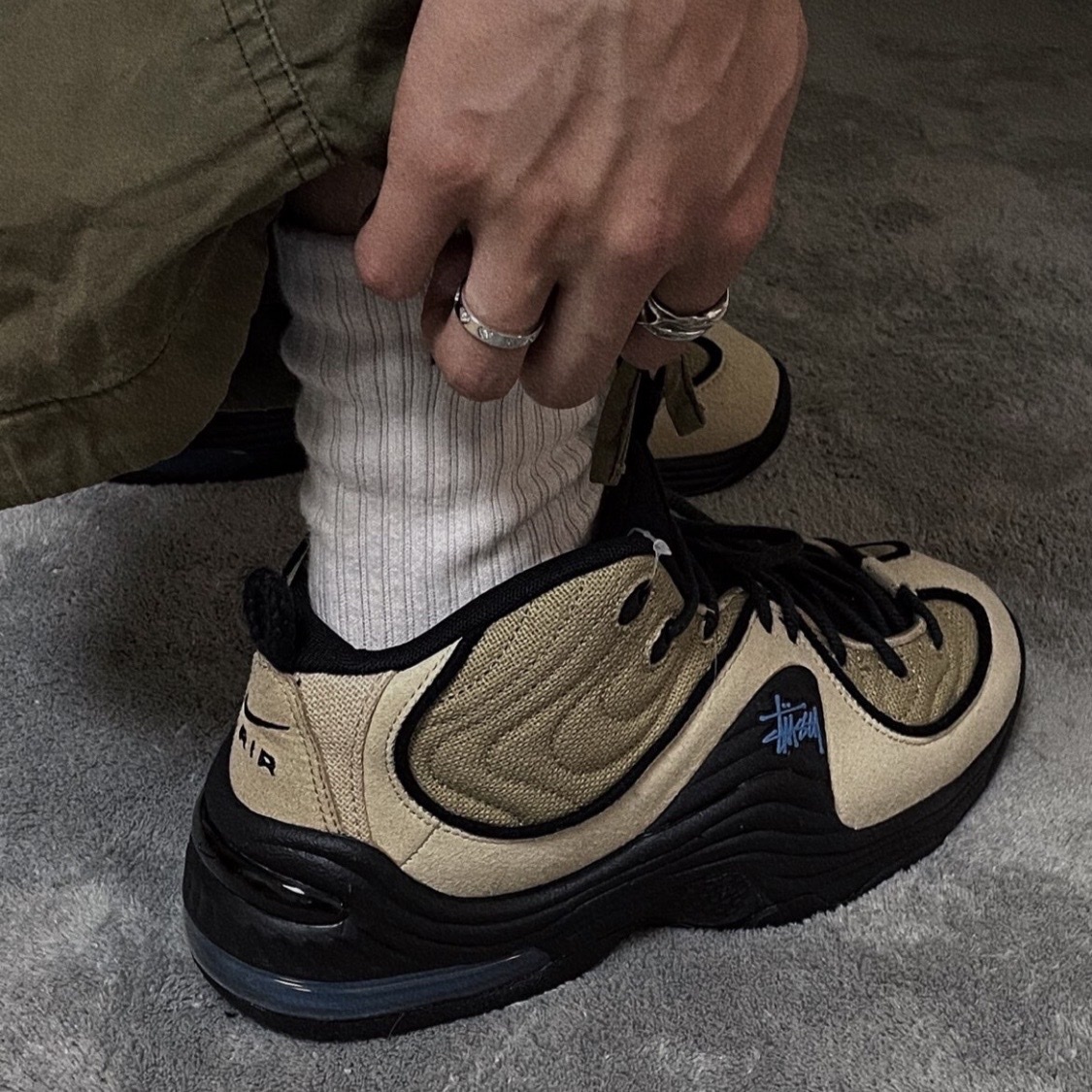 Nike Air Max Penny 2 x Stüssy 中筒 哈得威 聯名 米棕 DX6934-200