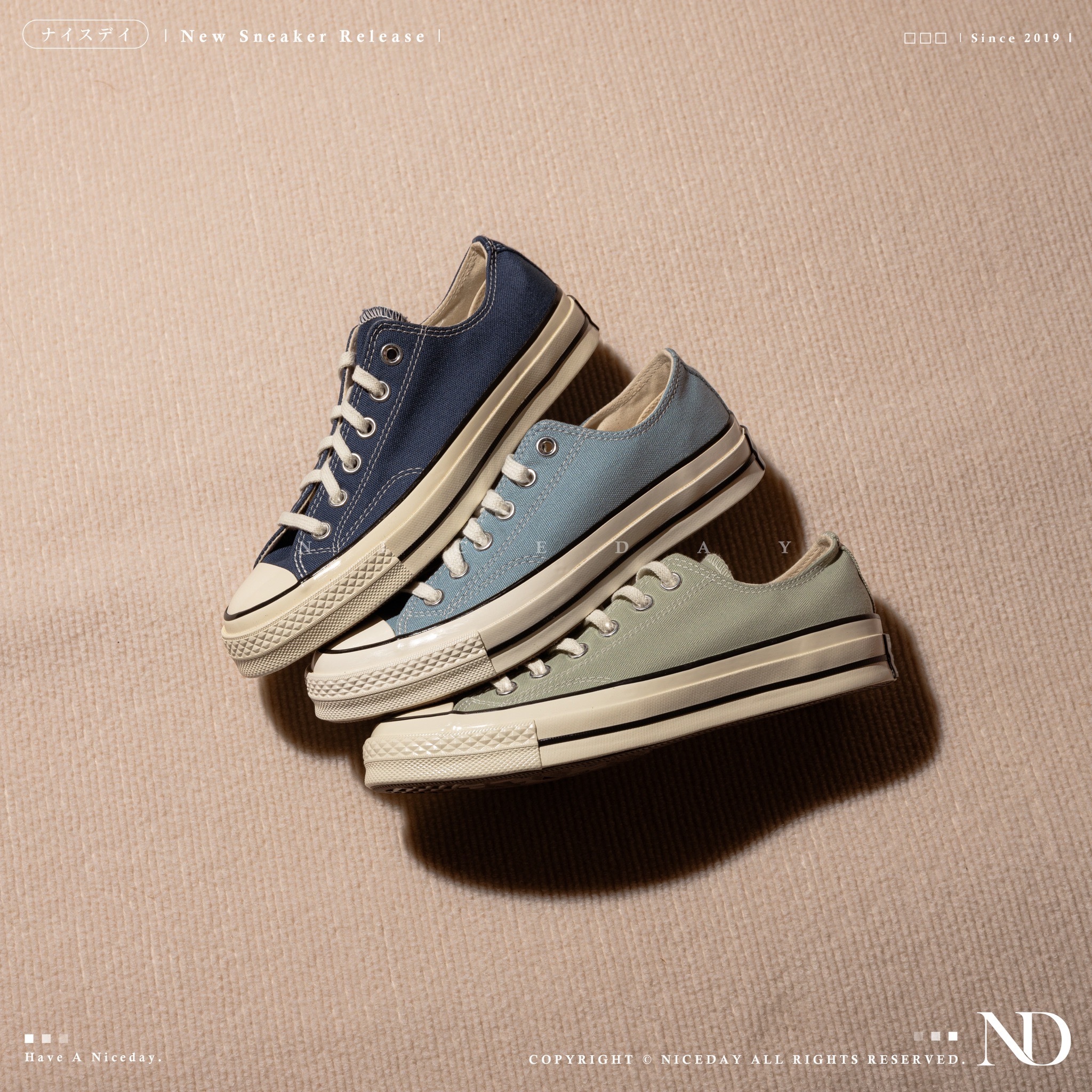 NICEDAY 現貨 Converse 1970 Low 低筒 海軍藍 天空藍 抹茶綠 黑標 帆布鞋 復古 男女尺寸