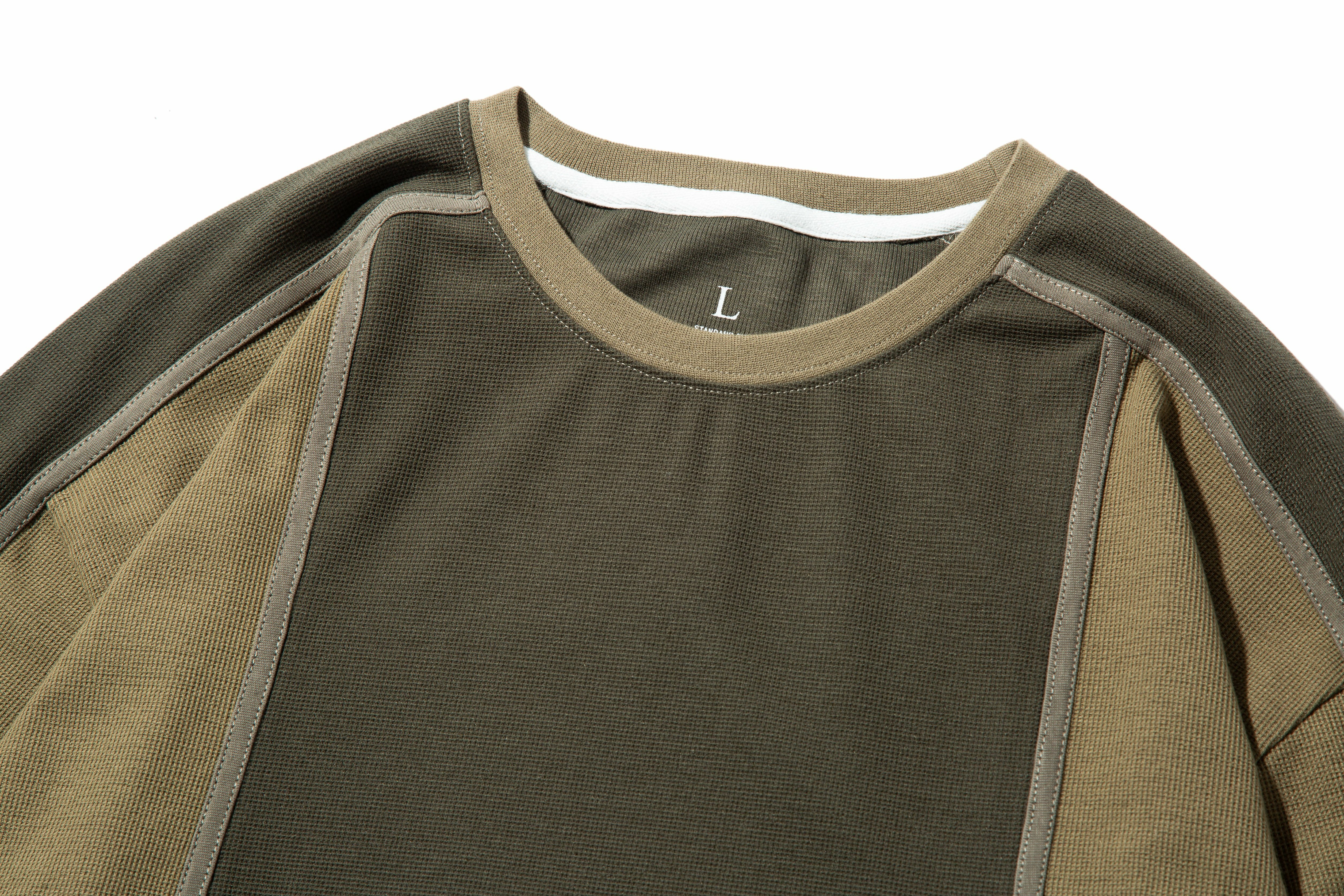 REMIX ''Line Cross LS Shirt'' (Khaki)