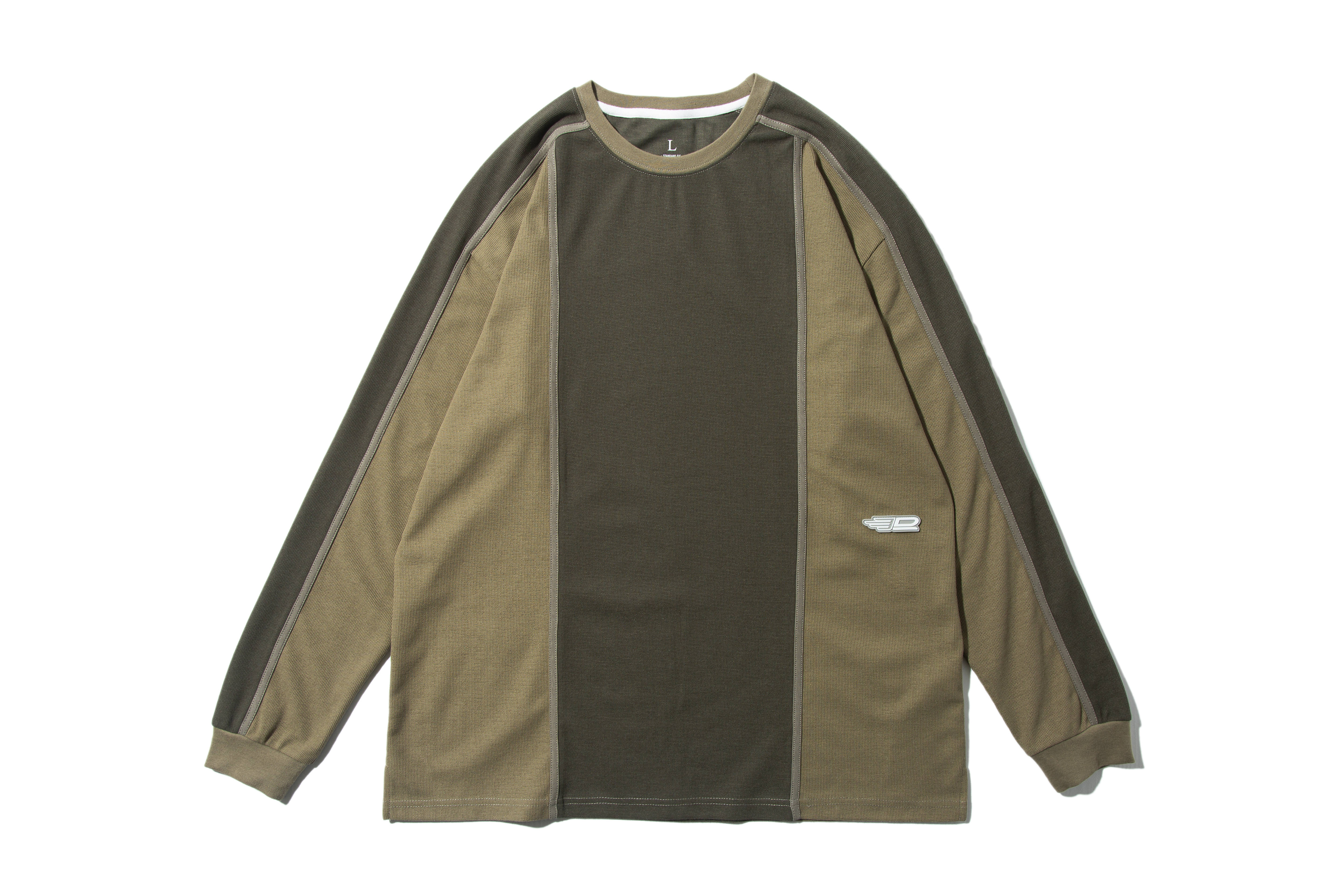 REMIX ''Line Cross LS Shirt'' (Khaki)