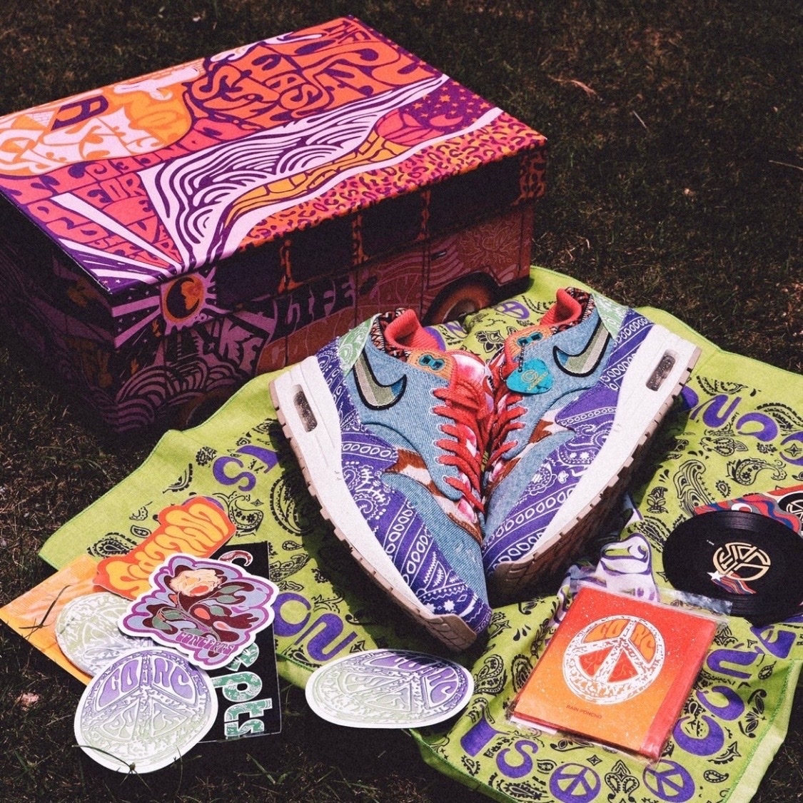 Nike Air Max 1 sp x CONCEPTS 紫紅藍 腰果花 拼接 氣墊 DN1803-500