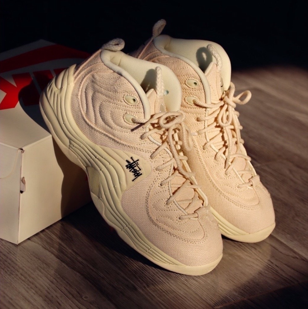 Nike Air Max Penny 2 x Stüssy "Fossil" 中筒 粉灰 DQ5674-200