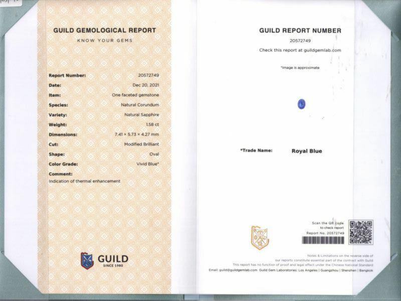 1.58ct有燒皇家藍
