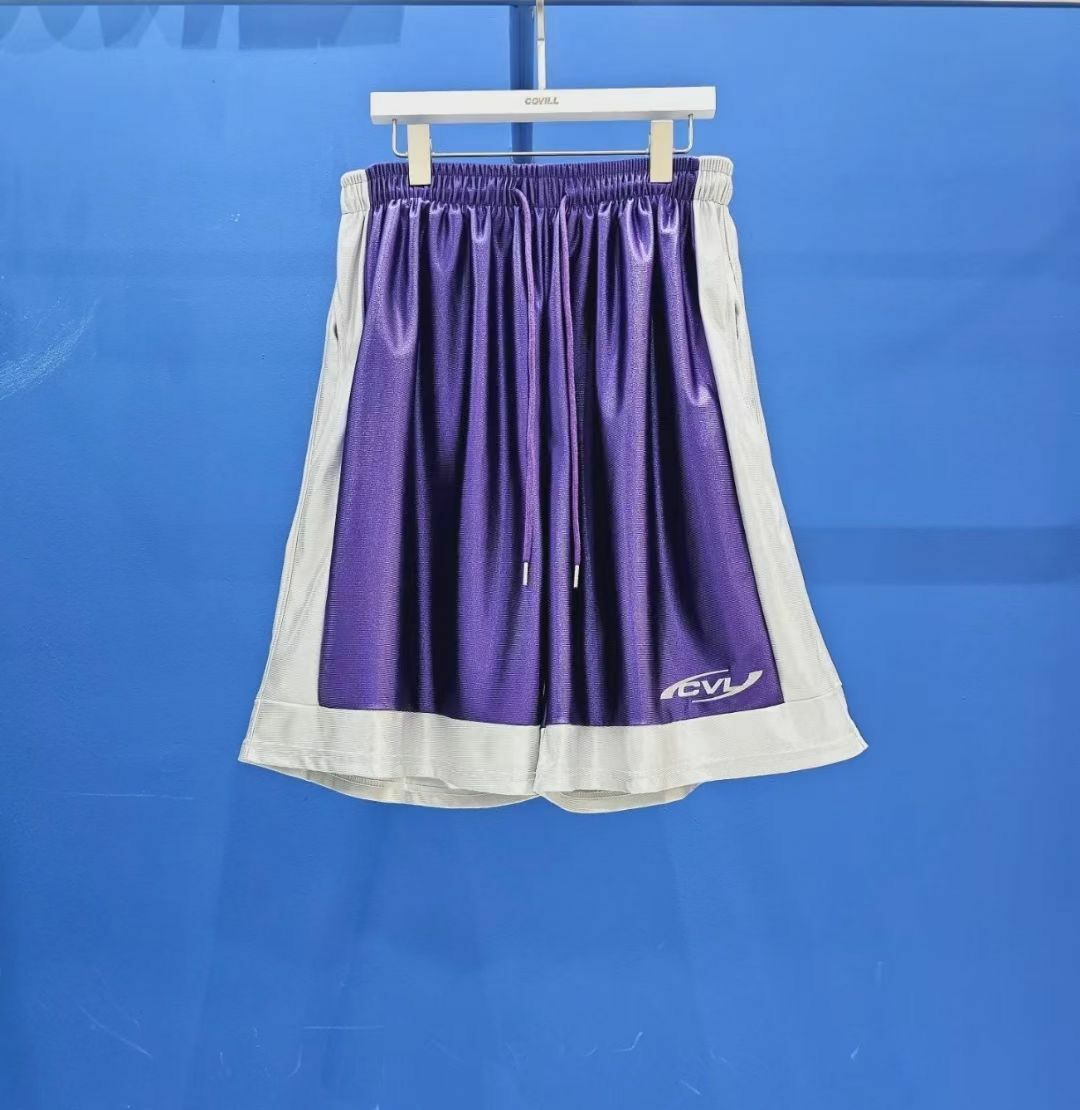 拼色英文字短褲 Covill-015P