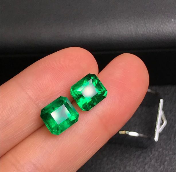 2.14/2.5ct哥倫比亞祖母綠配對