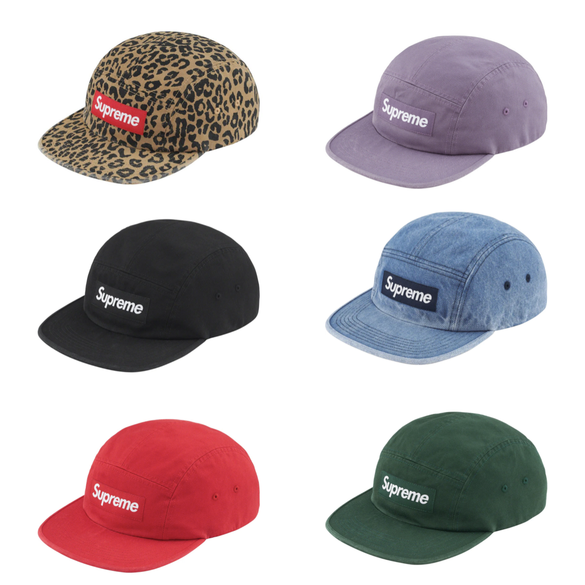 現貨┃Supreme 23FW Washed Chino Twill Camp Cap 五分割帽 皮革調節帶