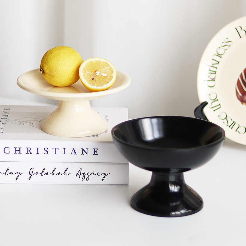 《2875》北歐風黑白圓形置物托盤