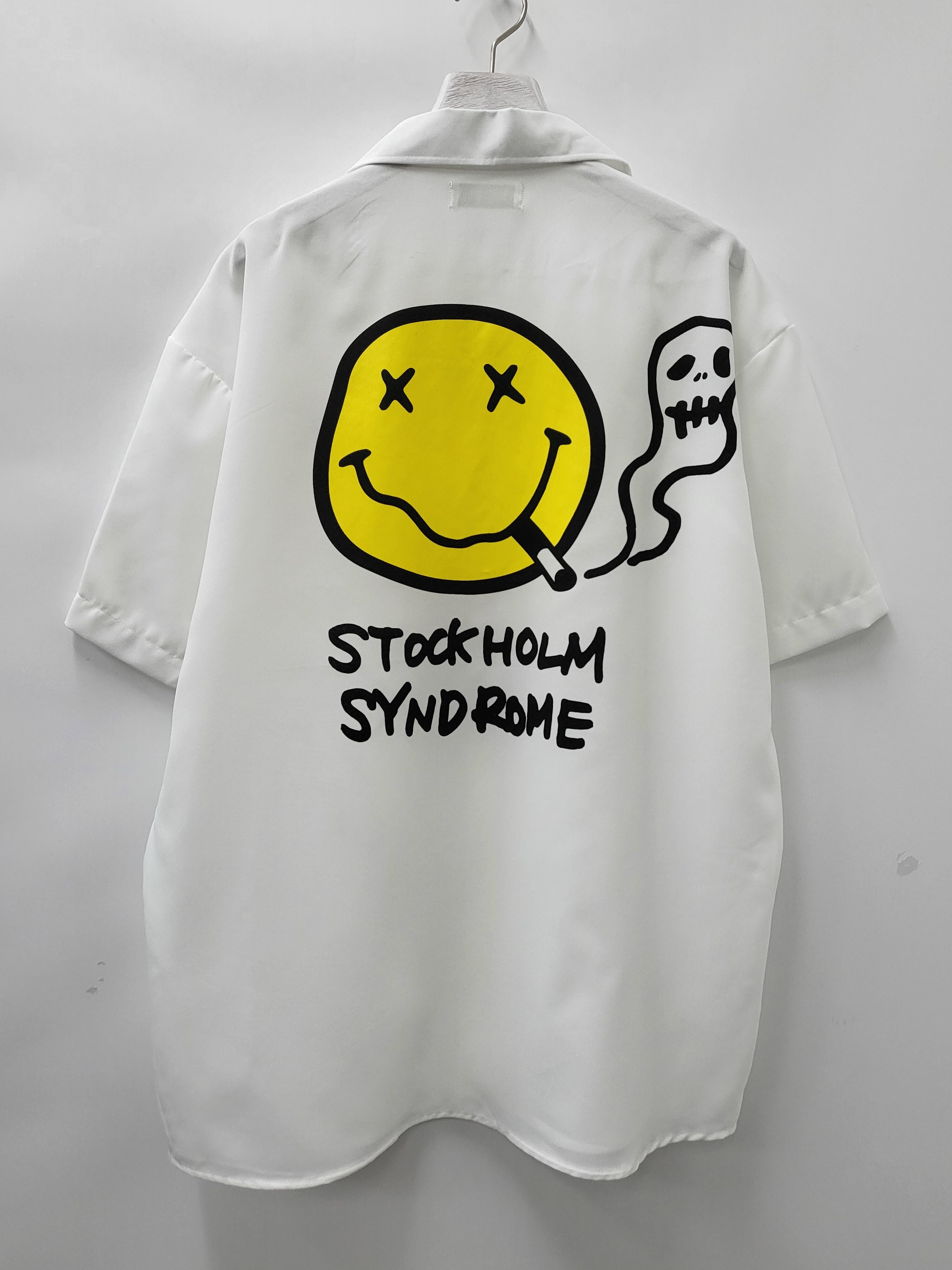 哈哈笑圖案短袖恤衫 S2136