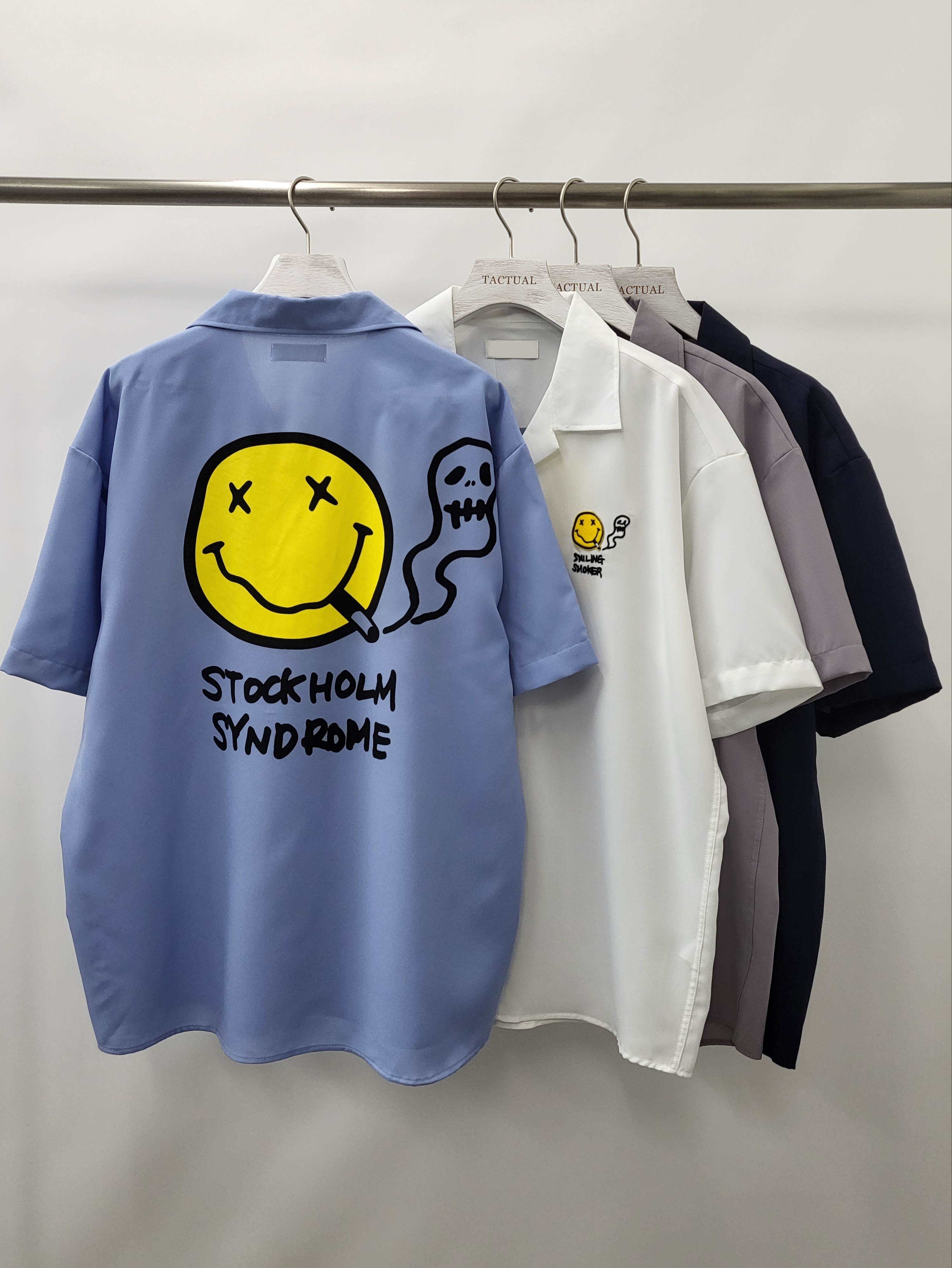 哈哈笑圖案短袖恤衫 S2136