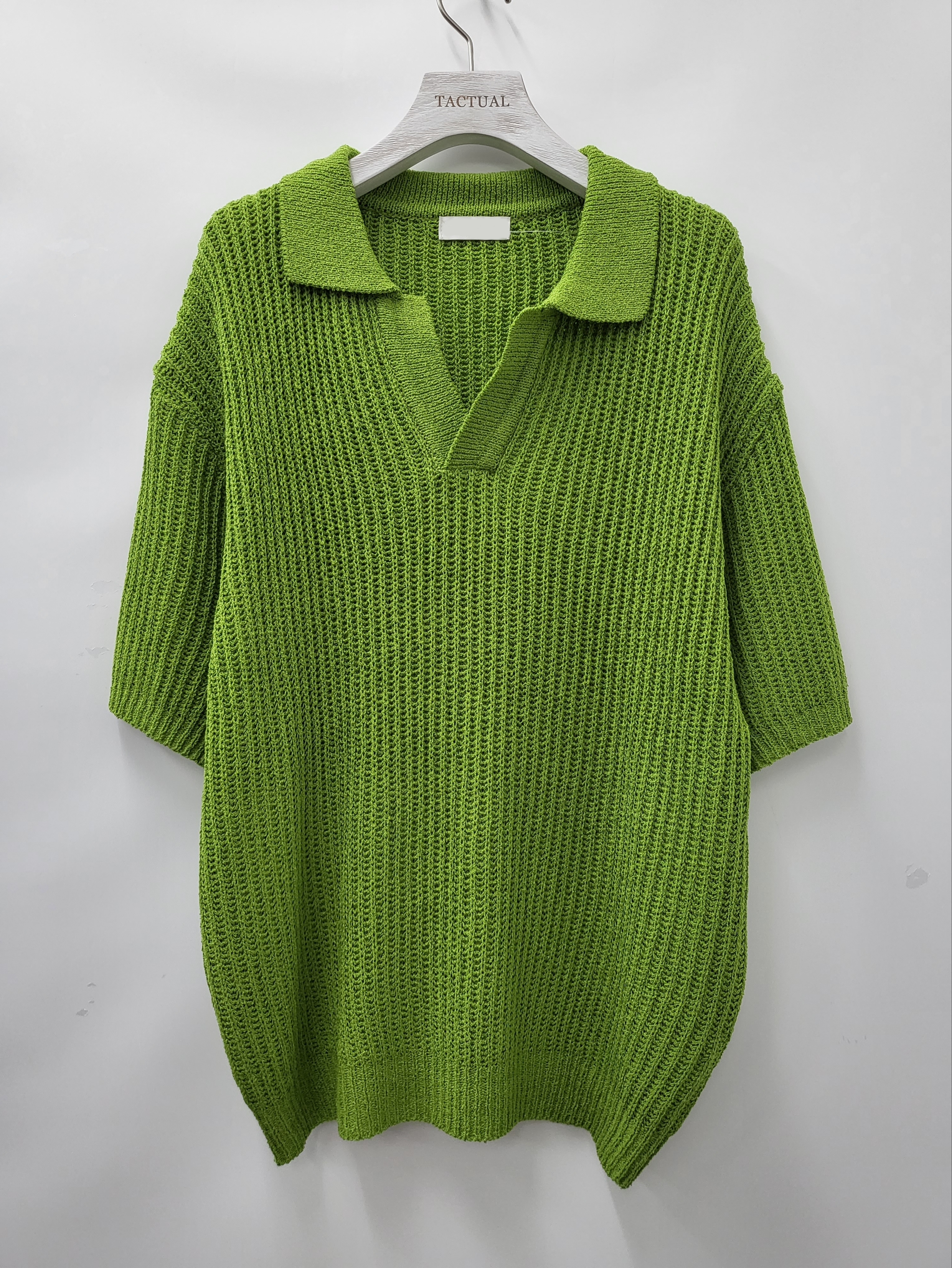 淨色恤衫領針織短袖Tee T5132