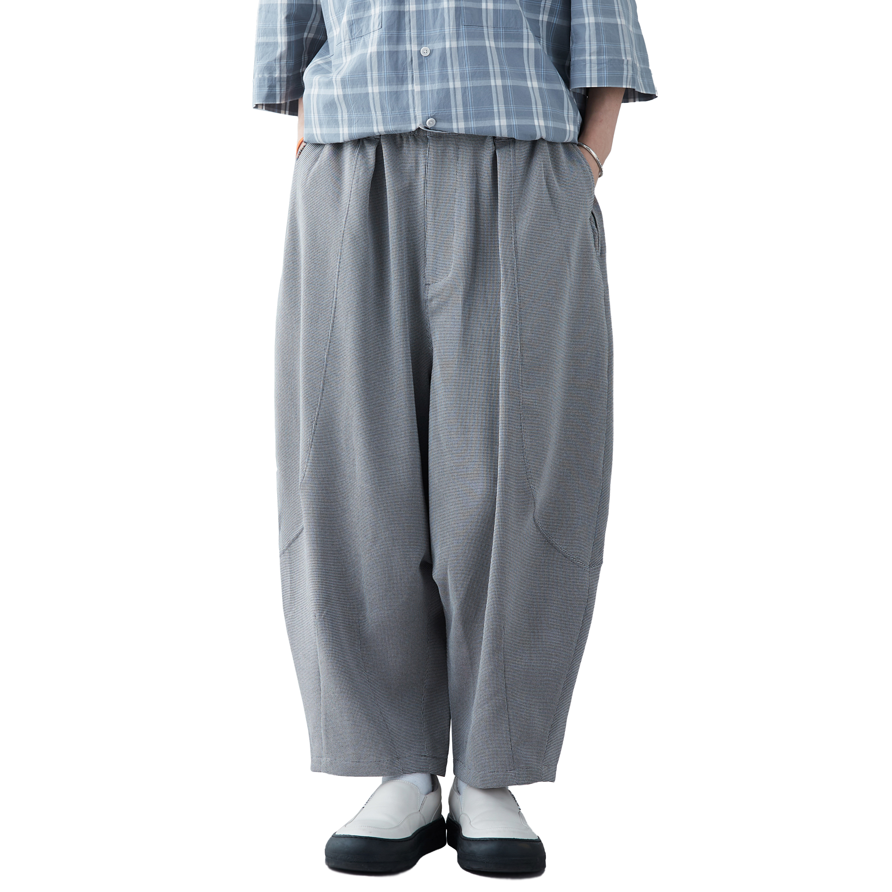 TIGHTBOOTH - Pin Head Cropped Pants - Gray