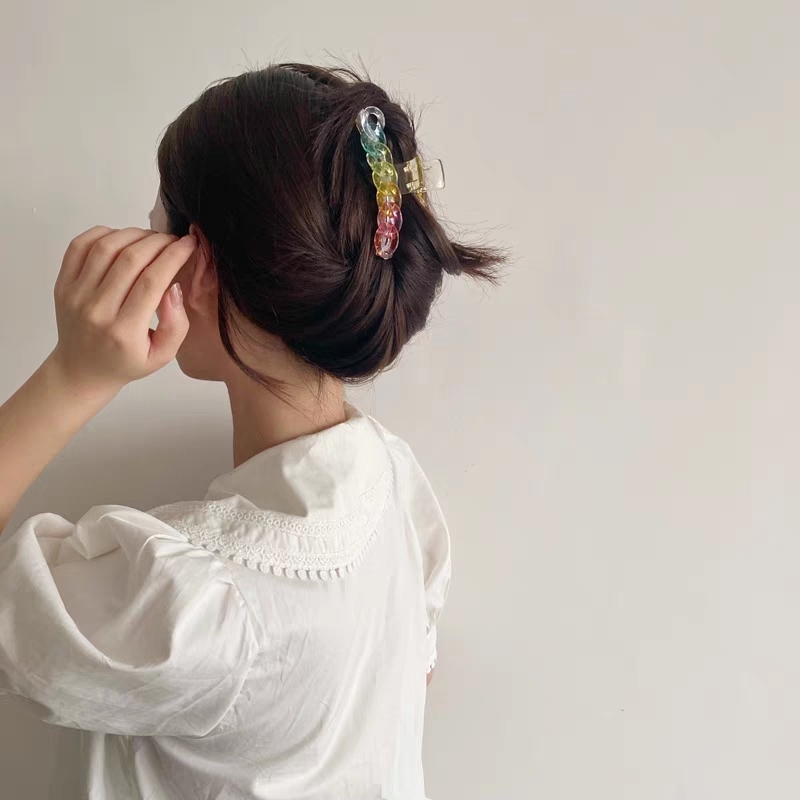 [ 2 for RM10 ] Mori Fairytale Rainbow Colour Chain Hair Claw