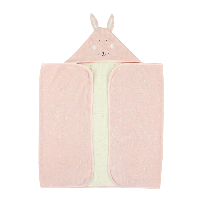 trixie 動物造型有機棉連帽浴巾-乖乖小兔
