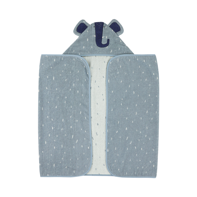 trixie 動物造型有機棉連帽浴巾-逗趣小象