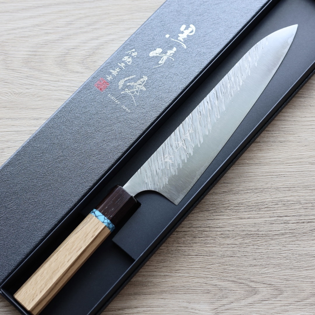 黑崎優 風神 牛刀 210mm SG2粉末HSS鋼 綠松石環