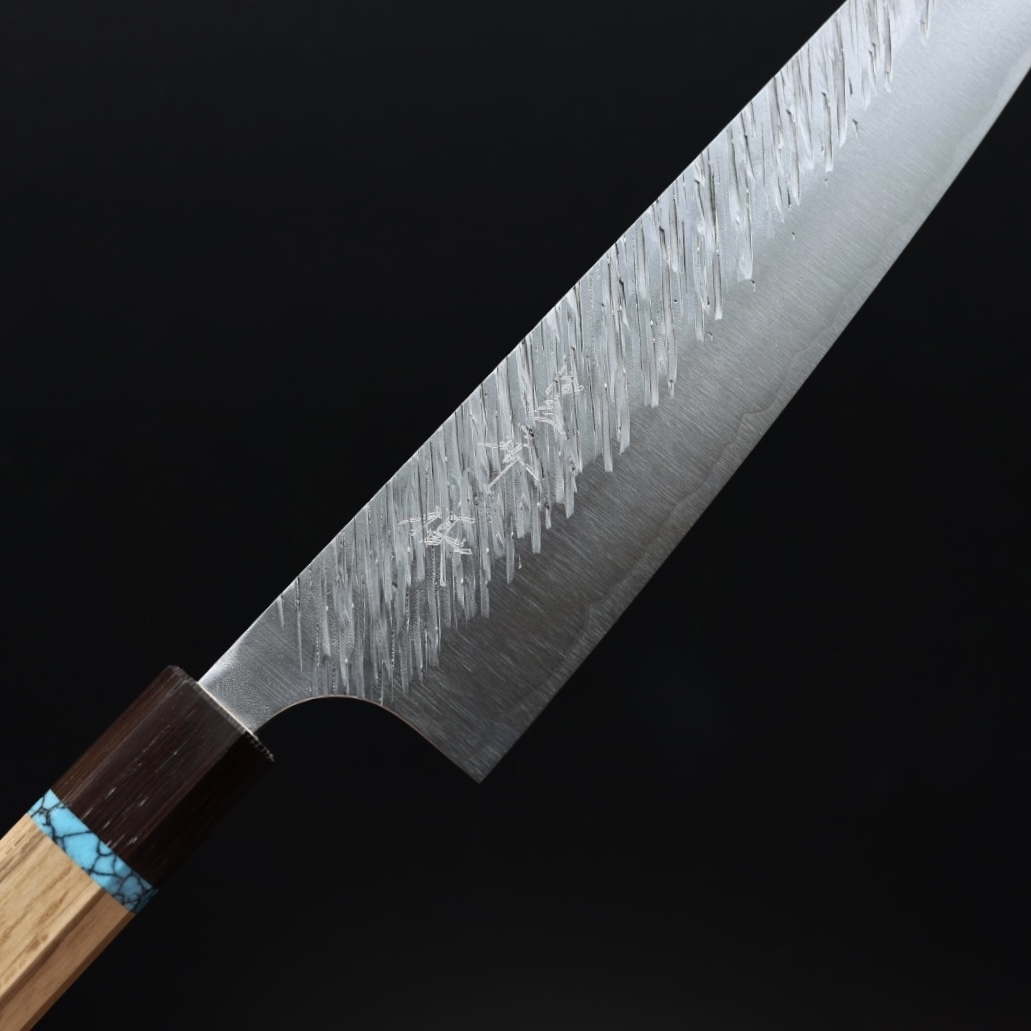 黑崎優風神牛刀210mm SG2粉末HSS鋼綠松石環
