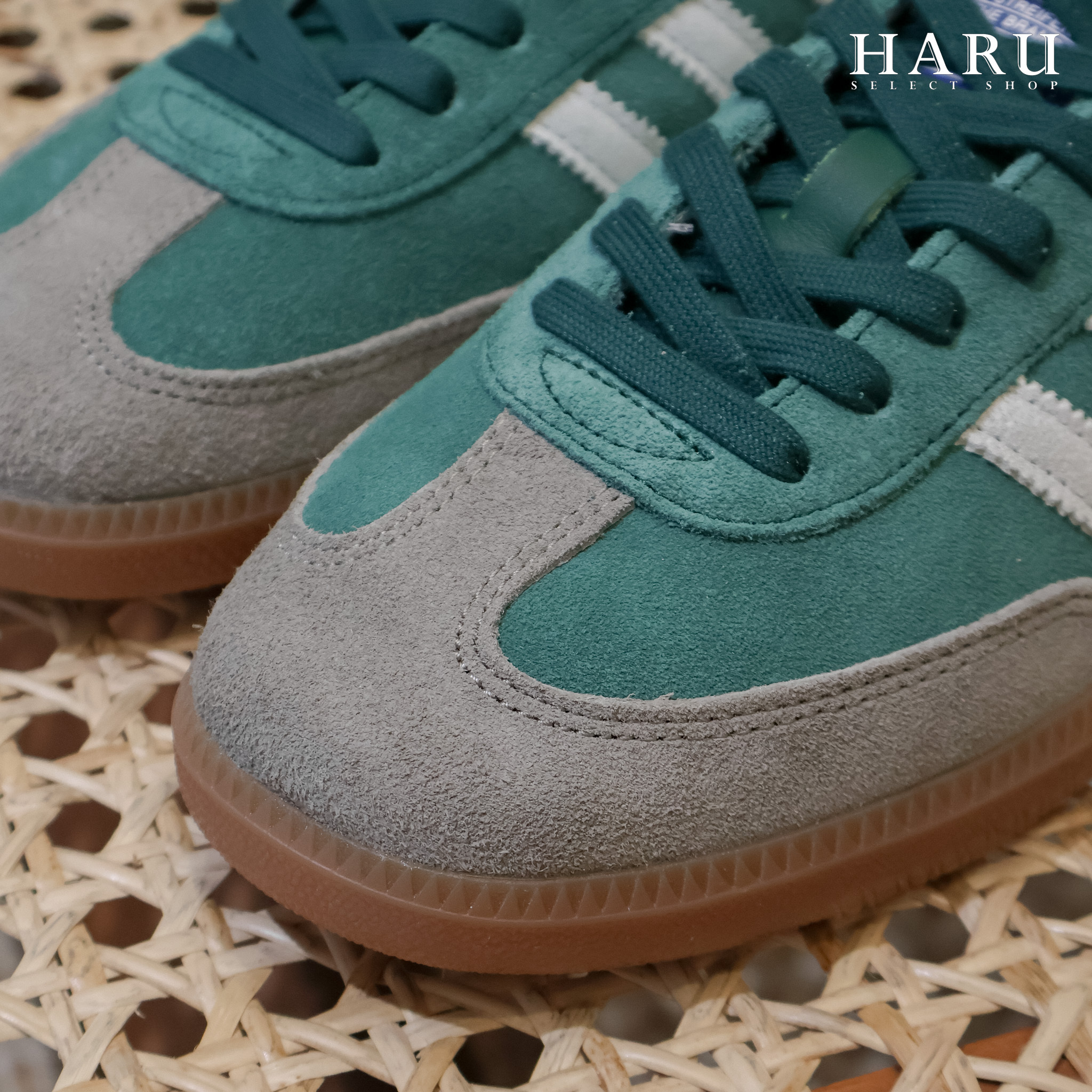 Adidas Samba Og clarks 灰頭 麂皮 生膠底 焦糖底 白線綠底 德訓鞋 男女休閒鞋 ID2054