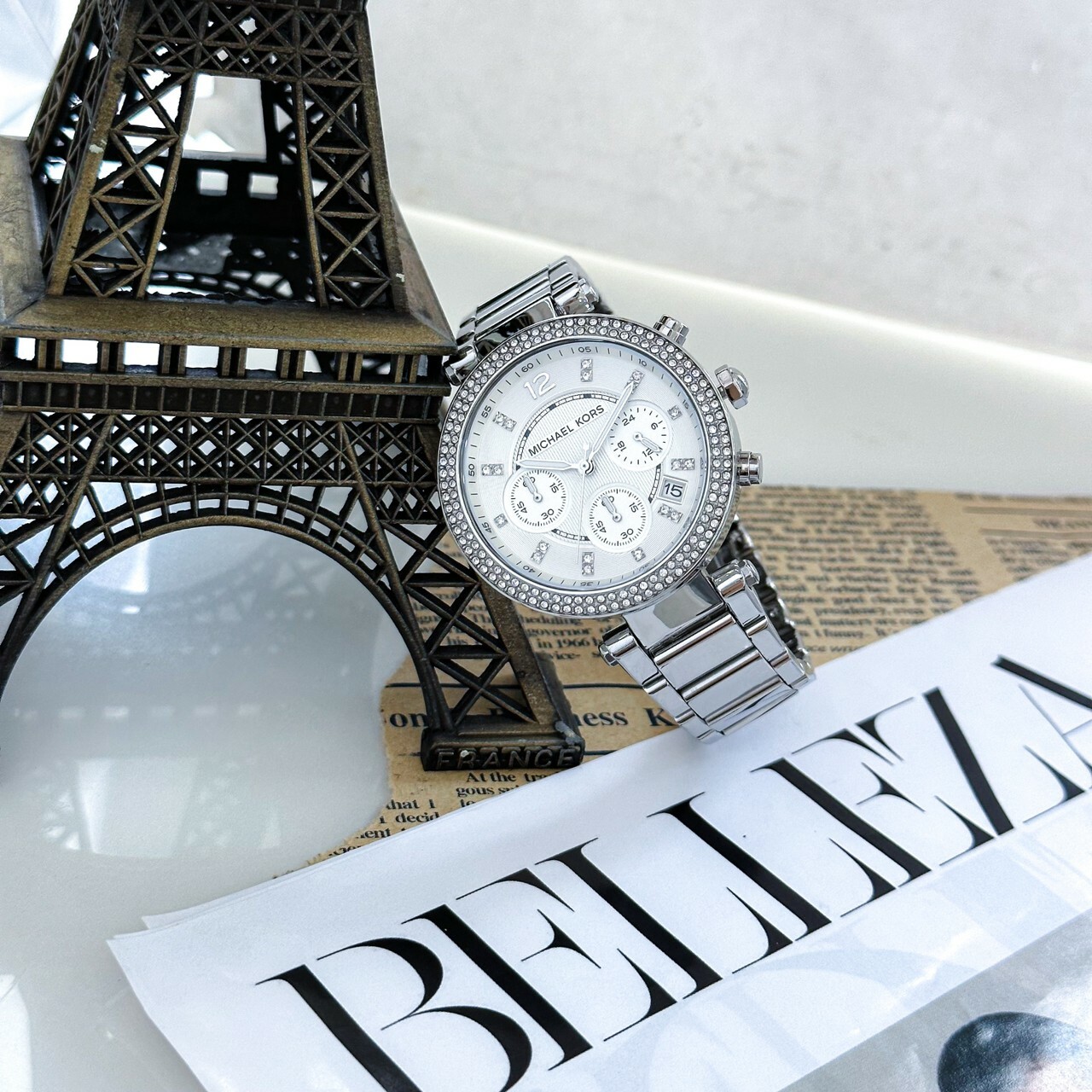 【MICHAEL KORS】Parker 紐約時尚璀璨三眼腕錶 MK5353 39mm 現代鐘錶