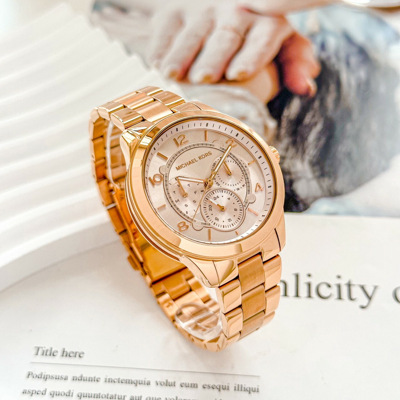 【MICHAEL KORS】紐約經典玫瑰金腕錶 MK6589 38mm 現代鐘錶