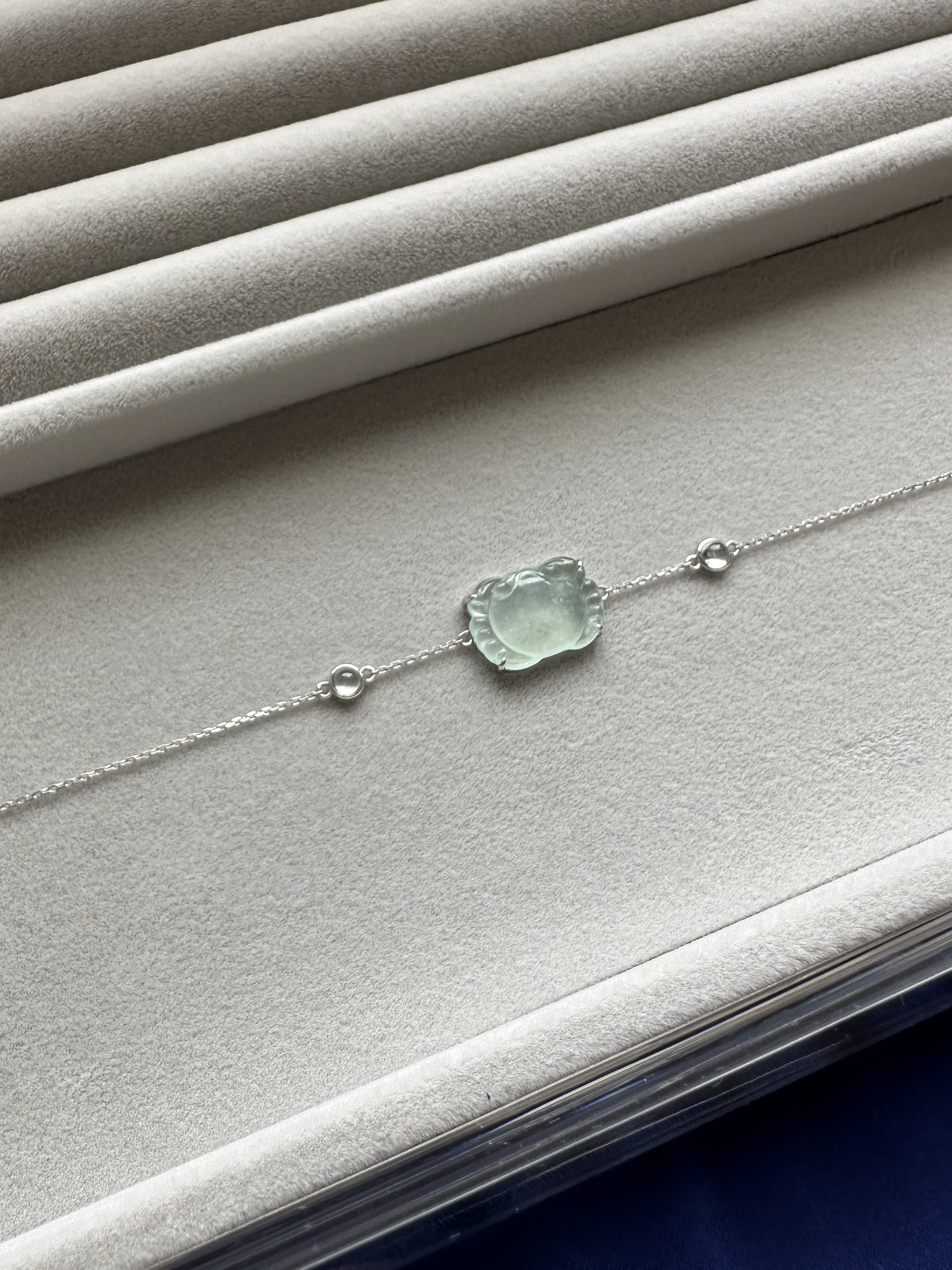 冰玻螃蟹手鍊18K