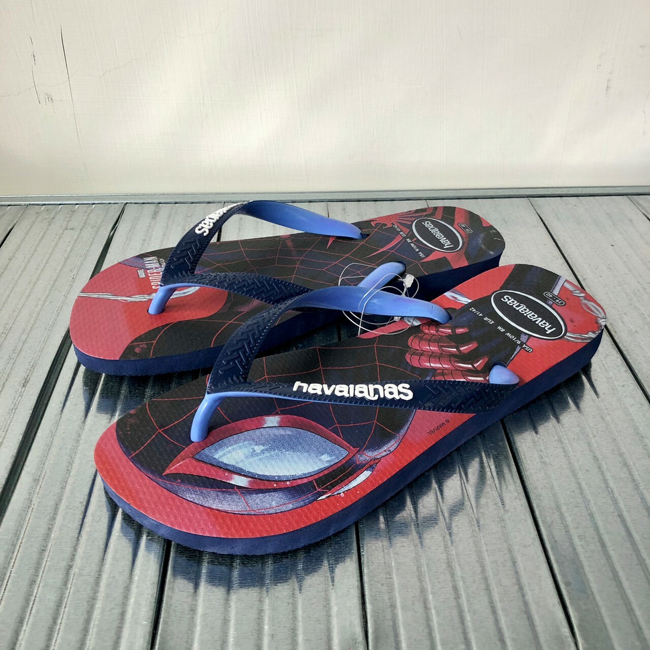 Havaianas哈瓦仕男鞋 藍 紅 漫威 蜘蛛人 人字拖 夾腳拖 4139511-5063U