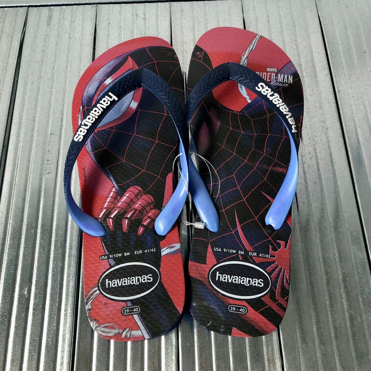 Havaianas哈瓦仕男鞋 藍 紅 漫威 蜘蛛人 人字拖 夾腳拖 4139511-5063U