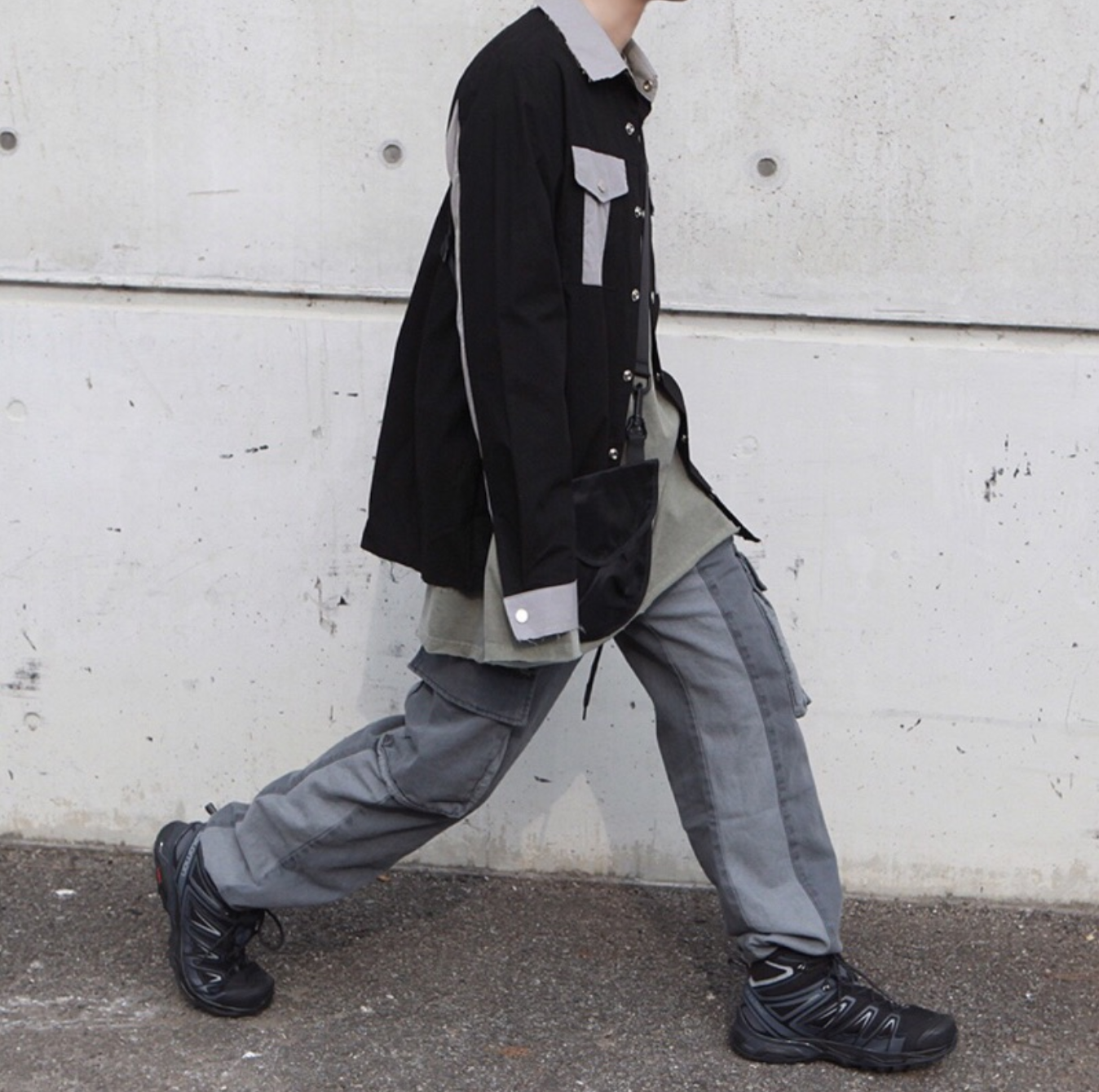 🇰🇷韓國 HOLYINCODE (SALE) 拼接 深淺 丹寧 大口袋 牛仔 長褲 牛仔褲