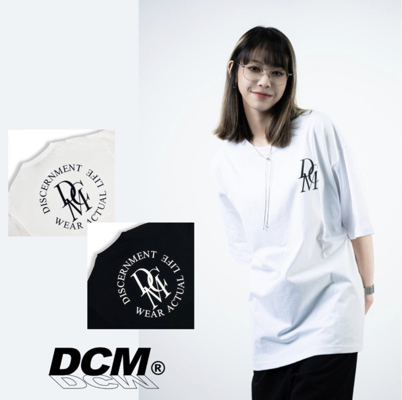 DISCERNMENT DCM 初代LOGO 經典 OVERLAP 落肩 寬鬆 五分袖