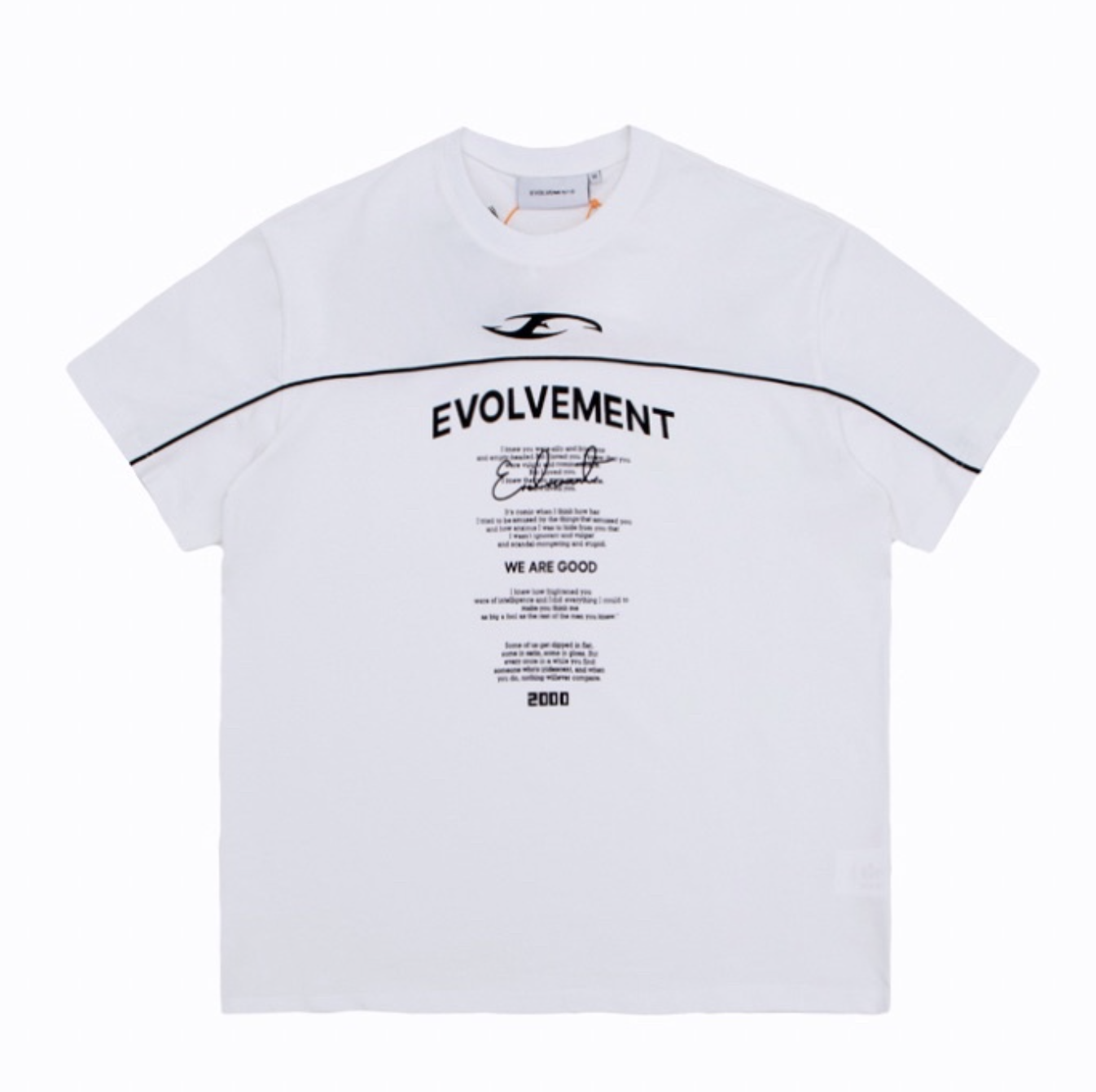 Evolvement EVO LOGO標語邊條短袖 街頭 風格 短T