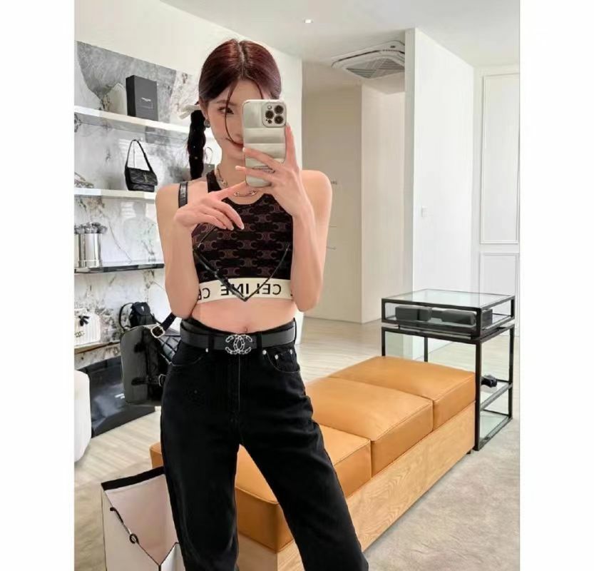 Celine 老花字母背心  2AF109  16T   19BR_T