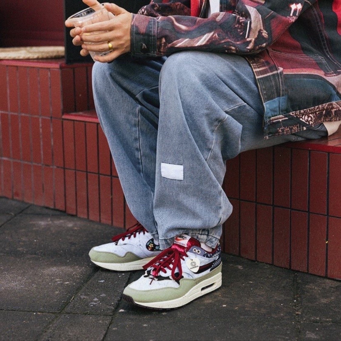 Nike Air Max 1 sp x CONCEPTS 藍綠 腰果花 氣墊 拼接 潑墨 DN1803-300