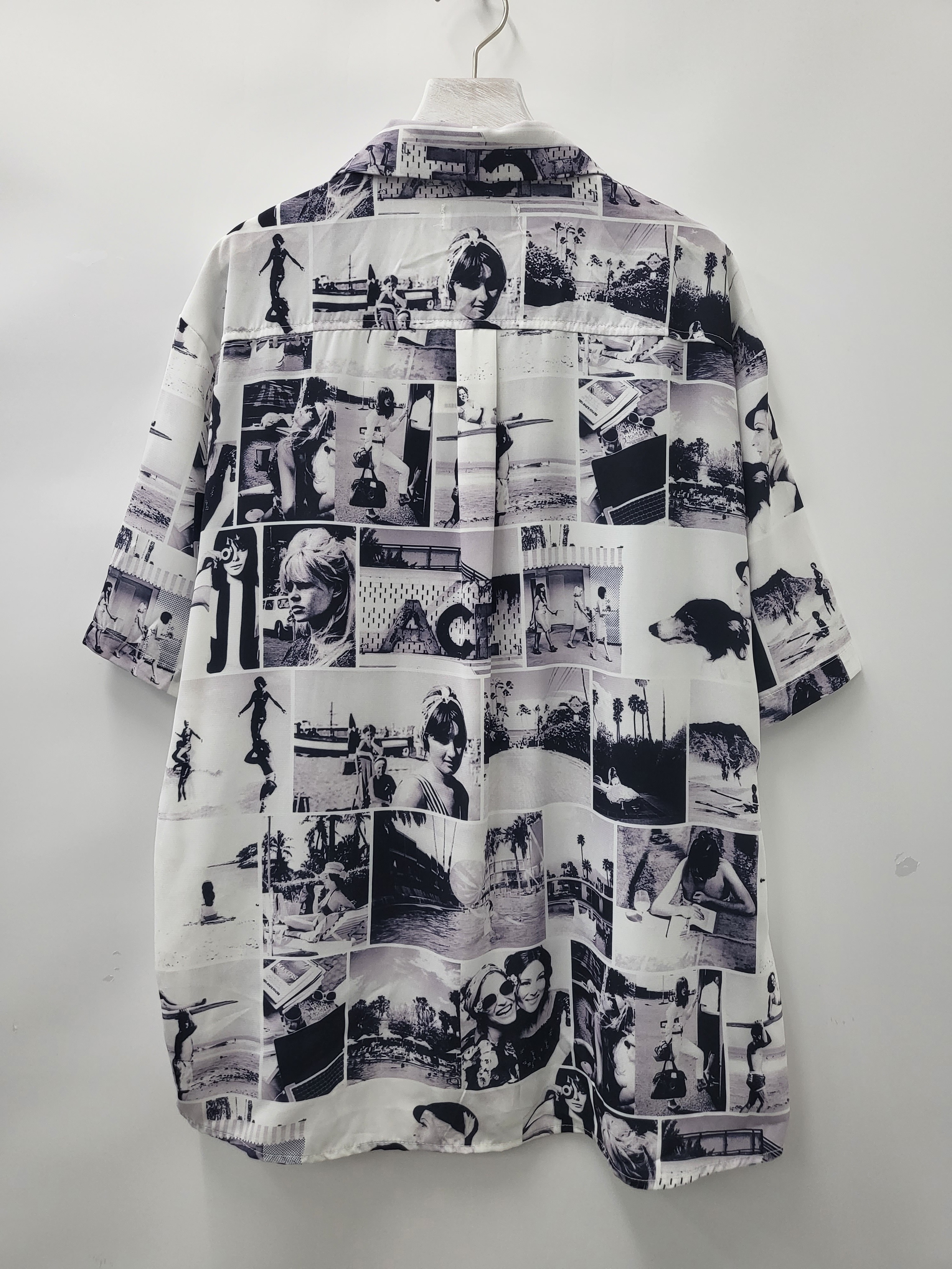 黑白相圖案短袖恤衫 S2134