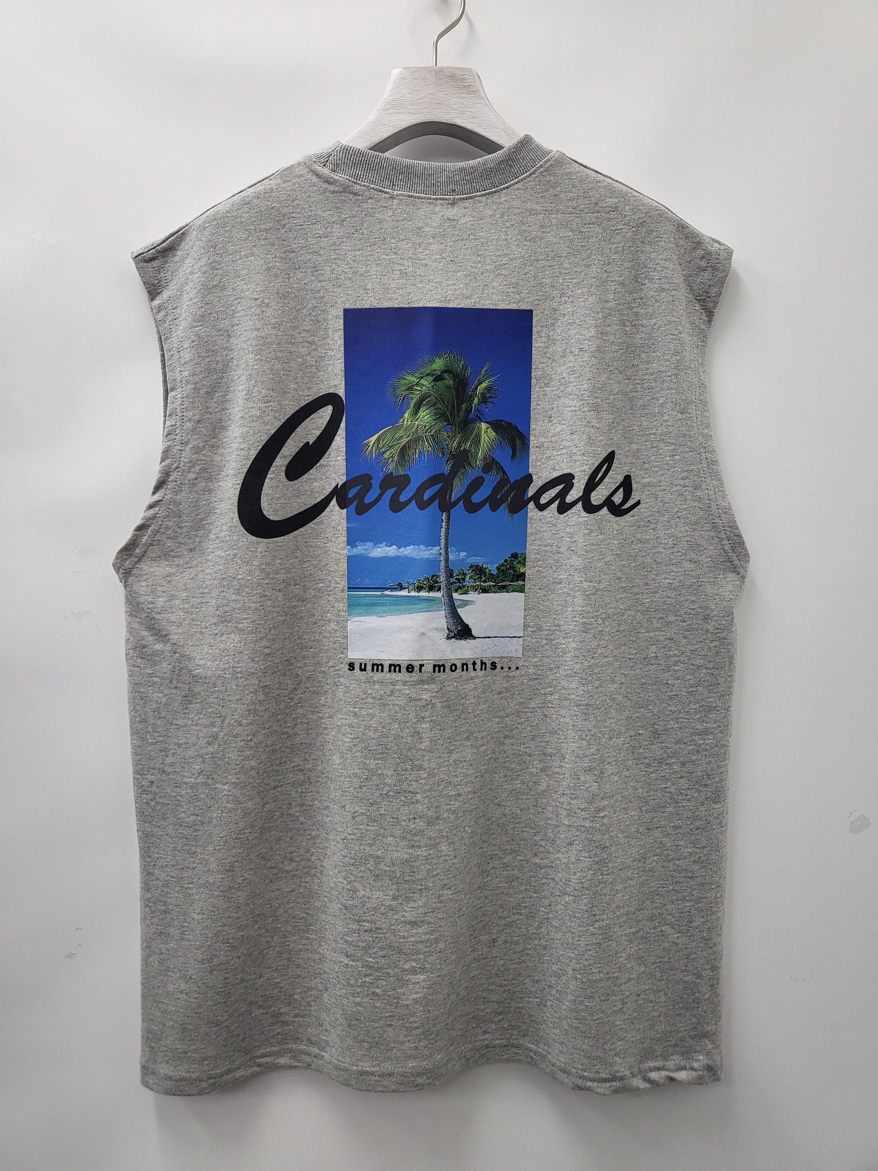 英文字圖案背心 V1008