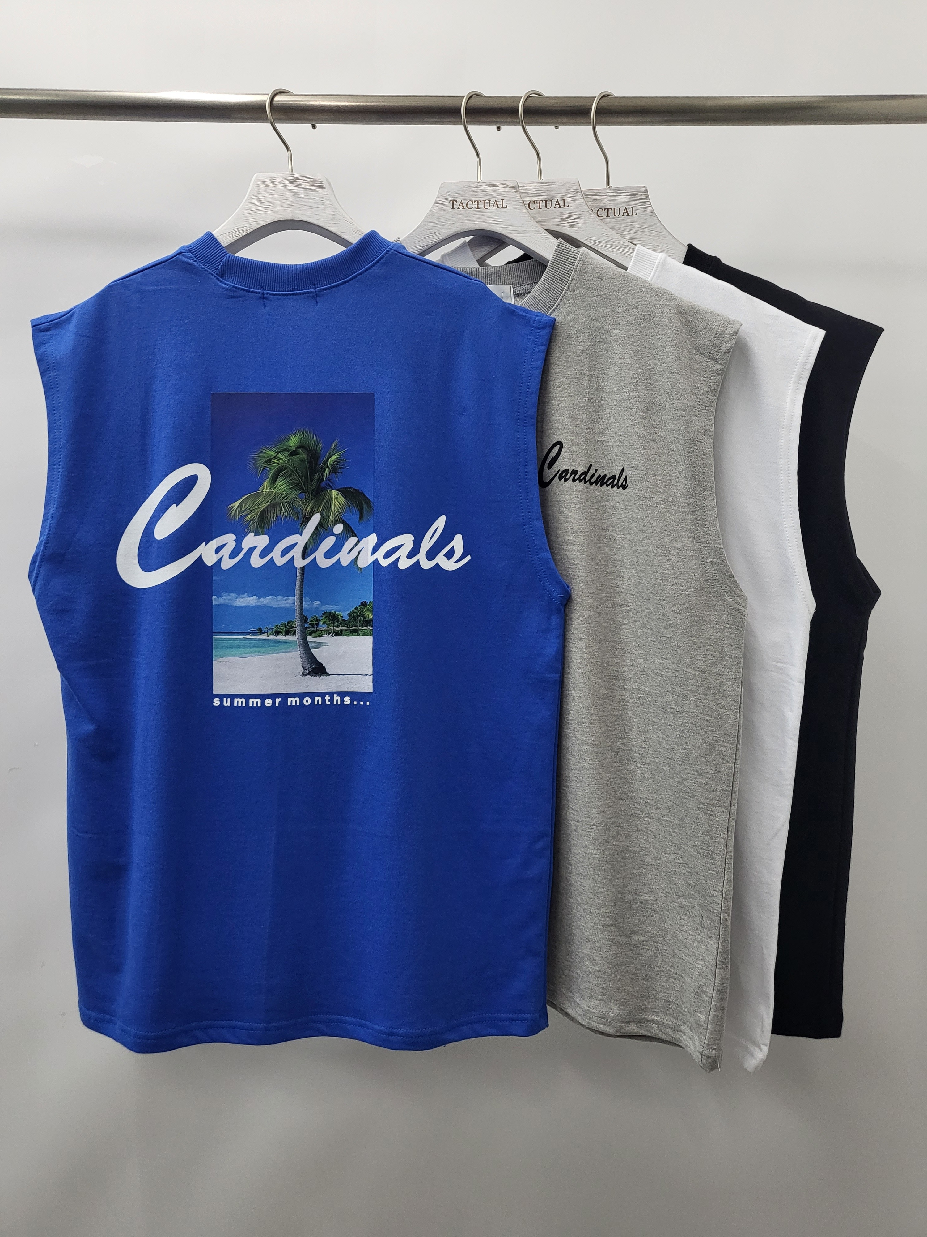 英文字圖案背心 V1008