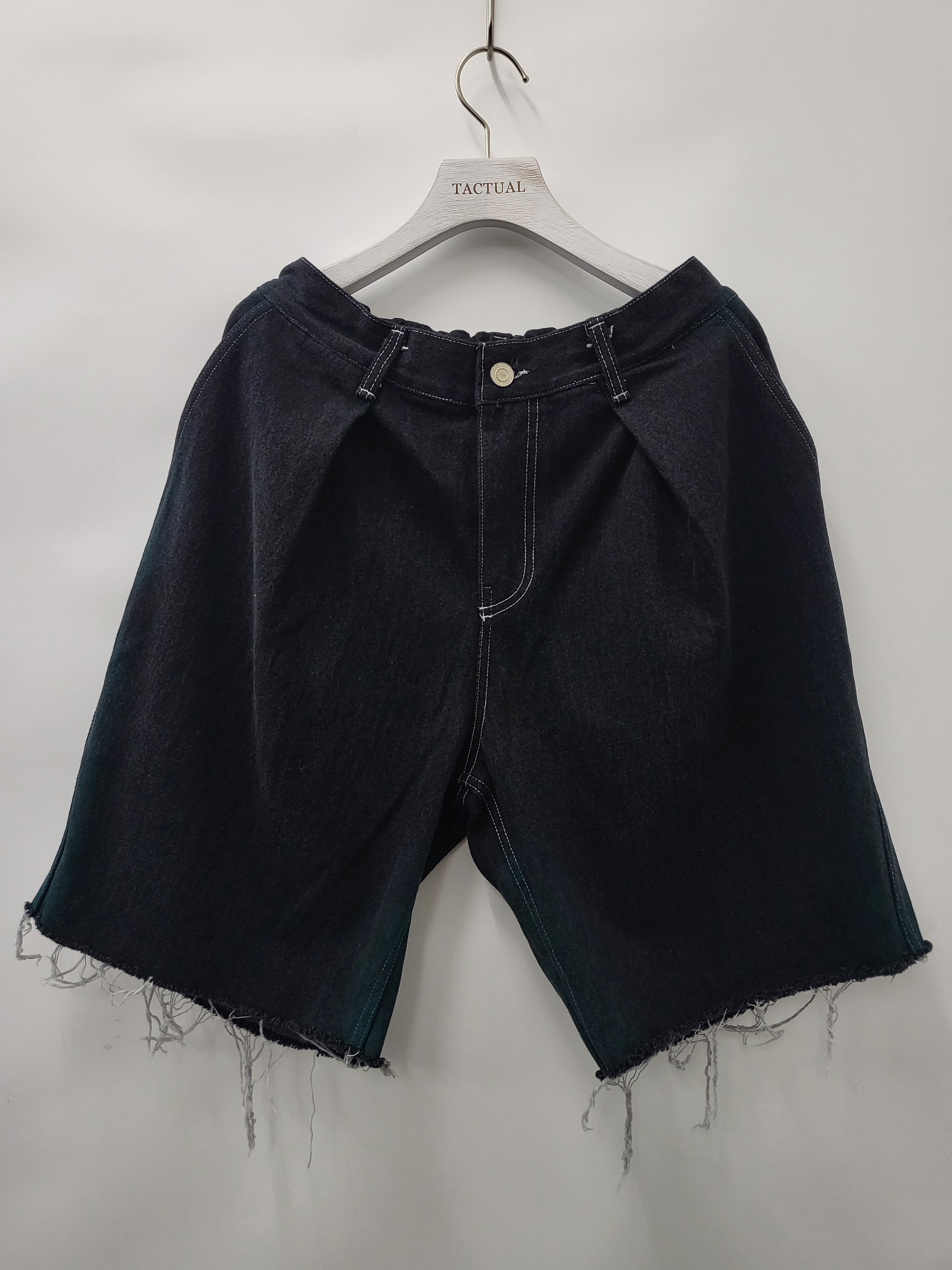 拼色牛仔短褲 P2558