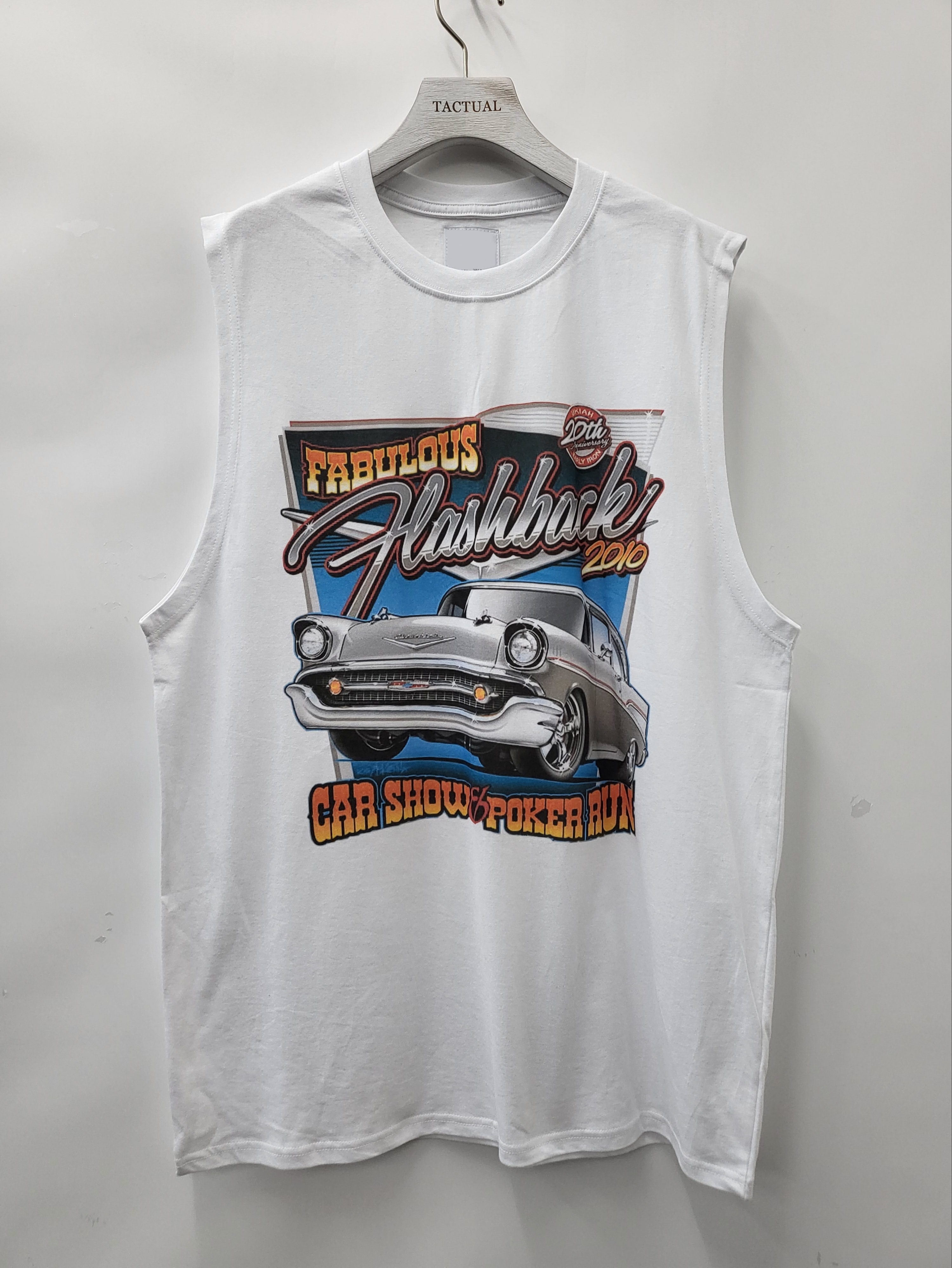 英文字圖案背心 V1006