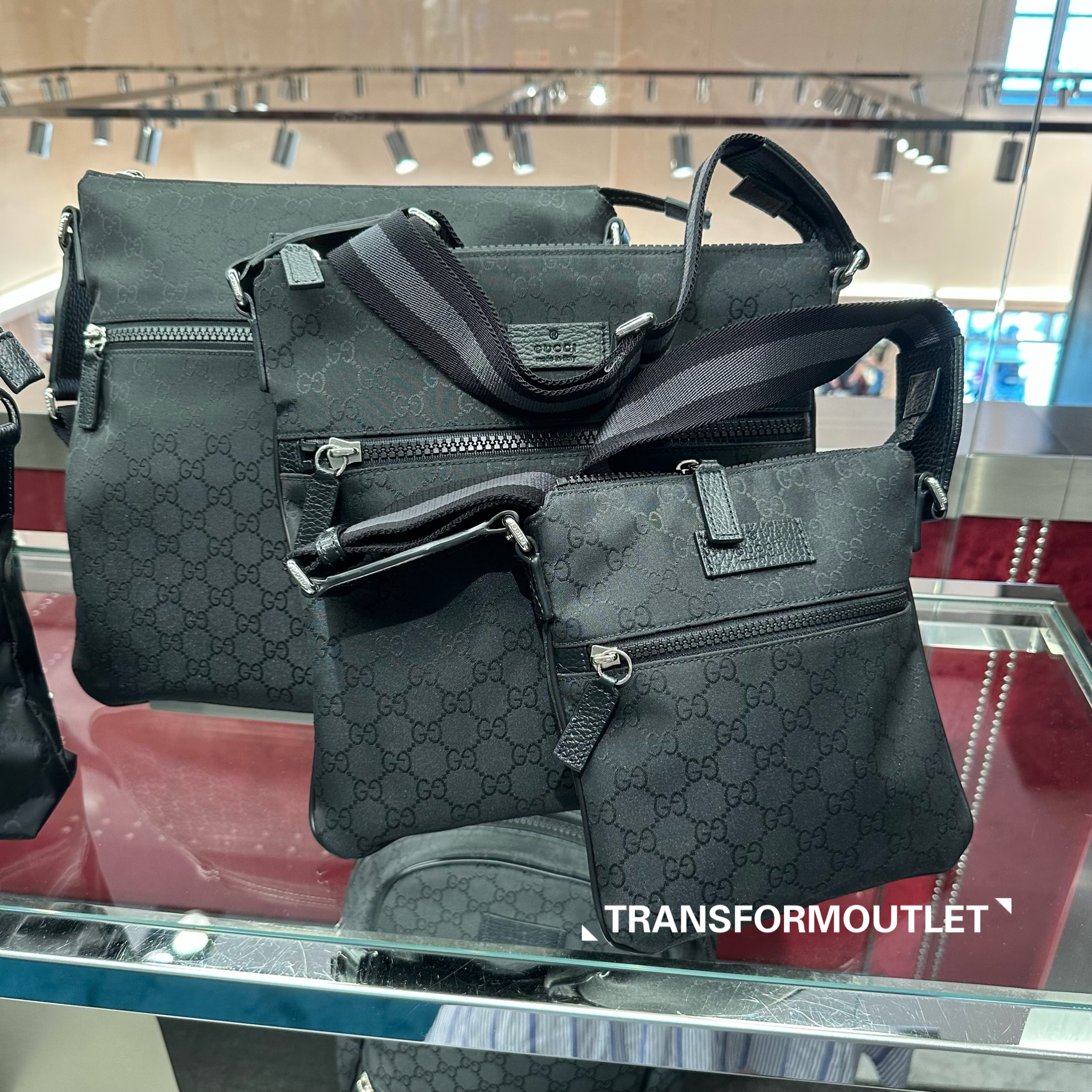 Gucci Bag-古馳GG帆布印花郵差斜跨包 - Available in different sizes