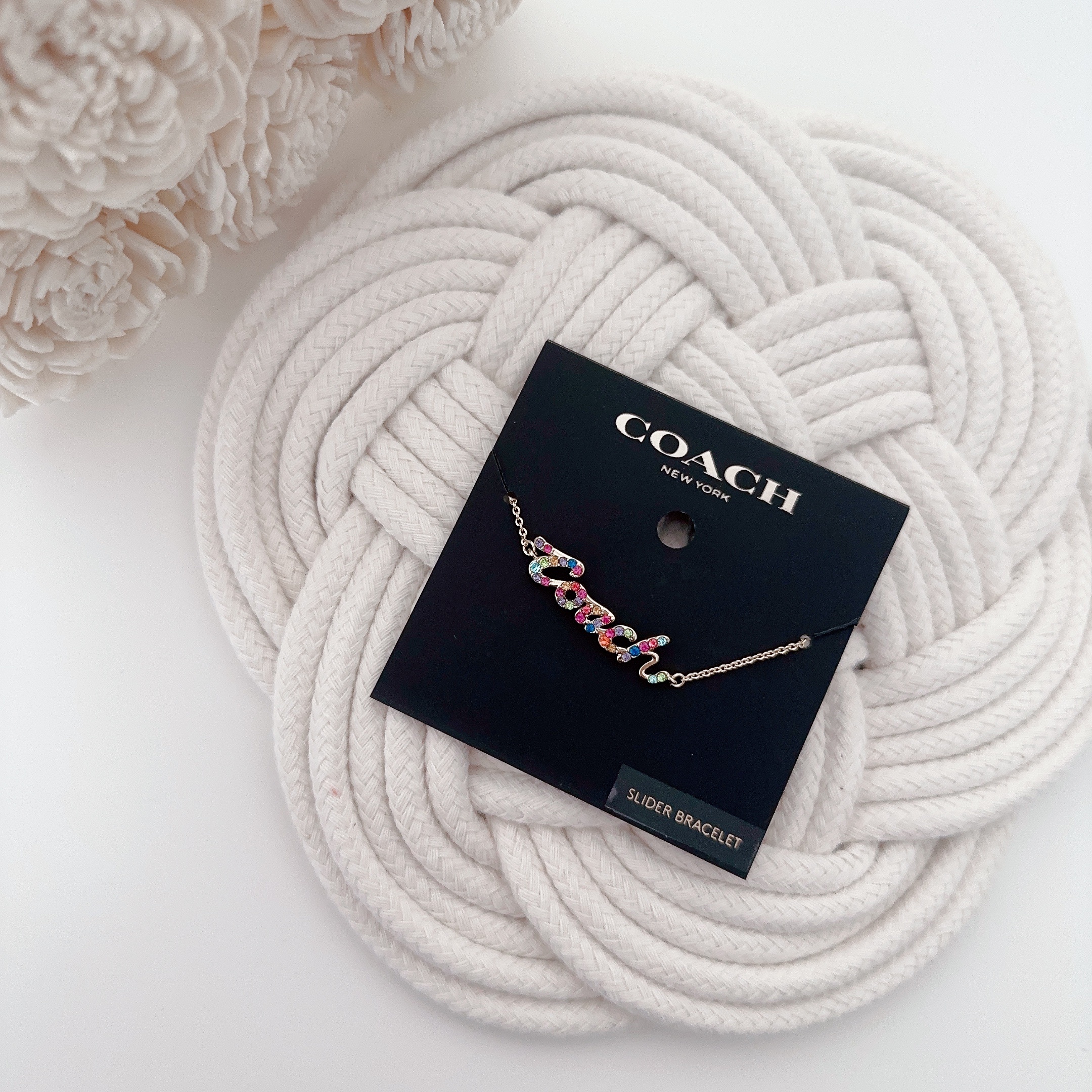 [美國現貨] Coach Signature Script Slider Bracelet