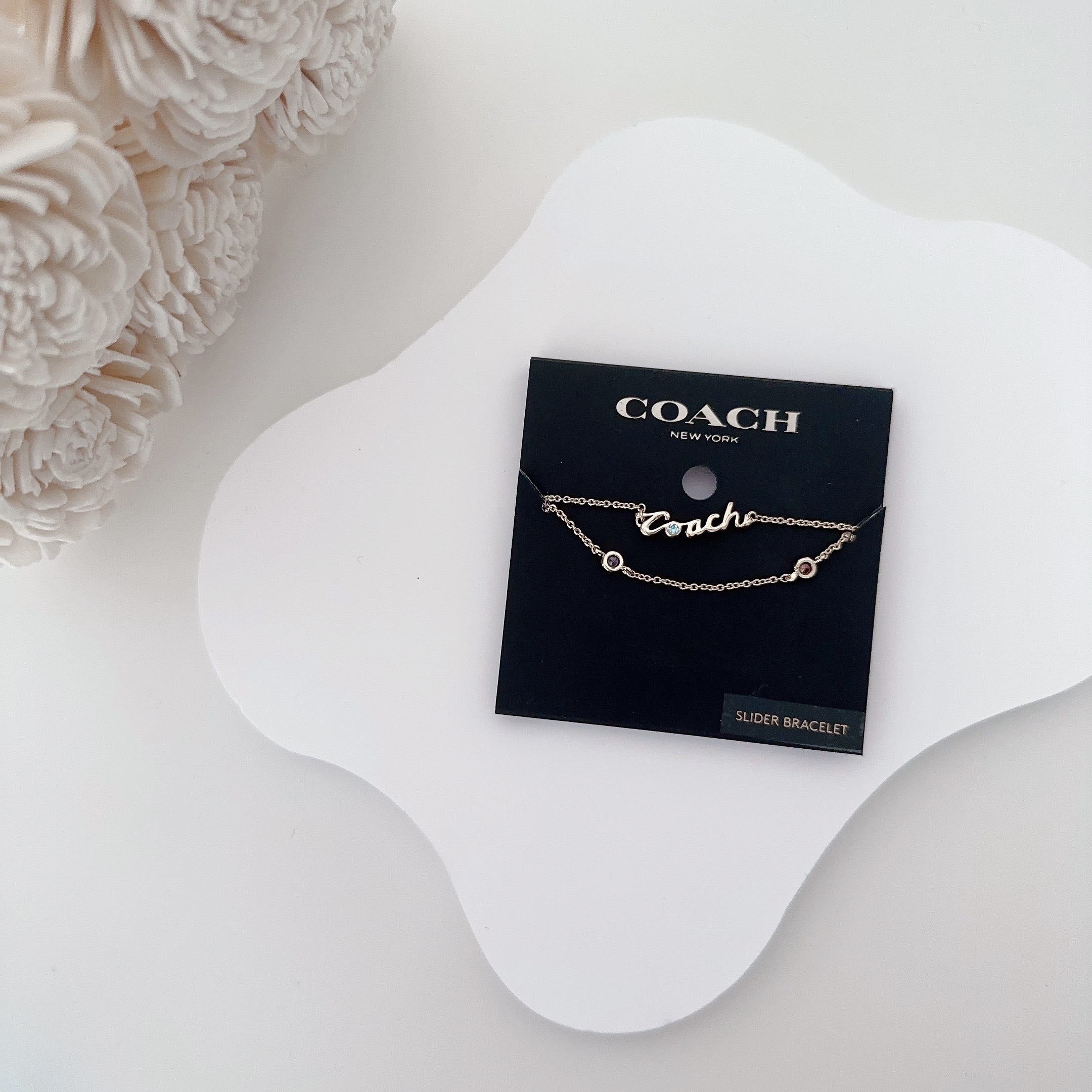 [美國現貨] Coach Signature Script Double Chain Slider Bracelet