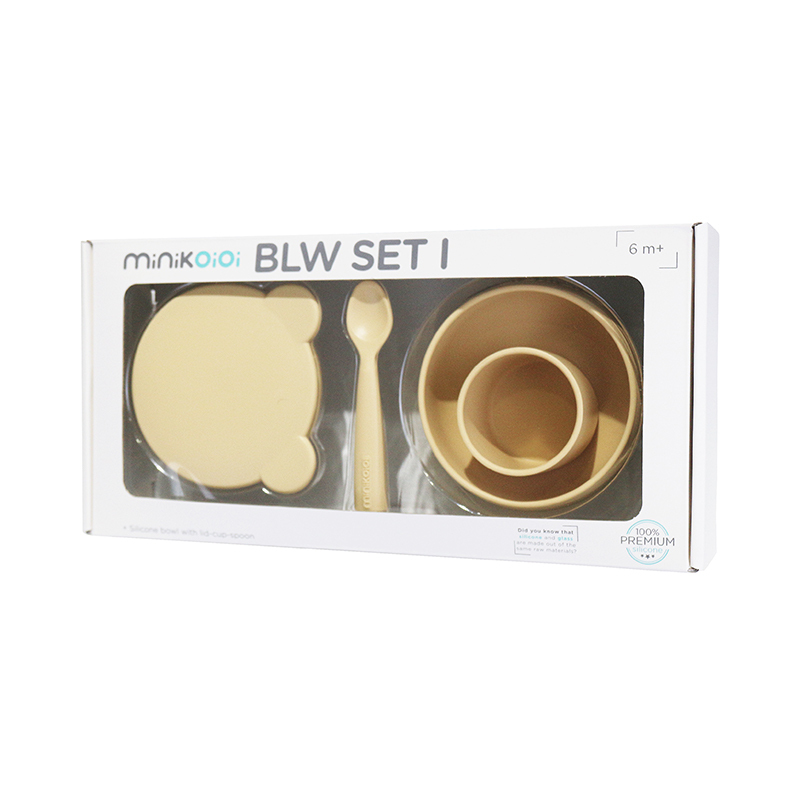 minikoioi 小美食家碗杯匙3件組-蜂蜜黃