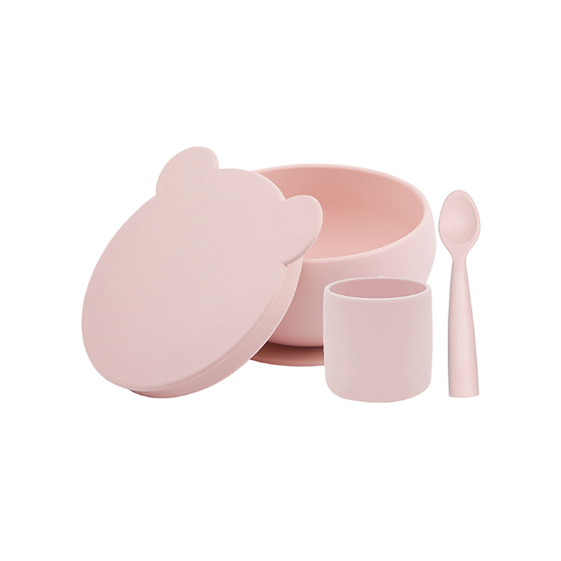 minikoioi 小美食家碗杯匙3件組-迷霧粉