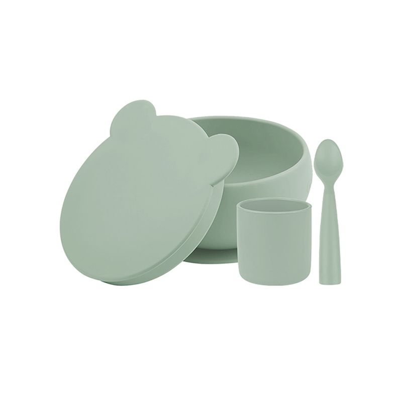 minikoioi 小美食家碗杯匙3件組-抹茶綠