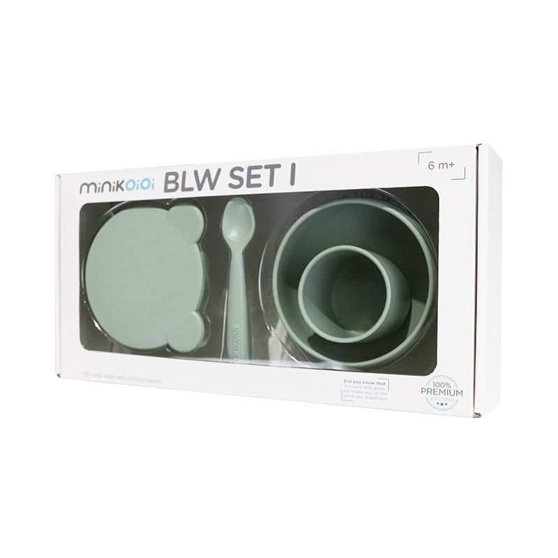 minikoioi 小美食家碗杯匙3件組-抹茶綠