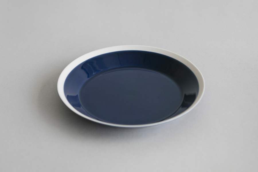 yumiko iihoshi porcelain-木村硝子店聯名dishes系列 盤22cm 墨水藍