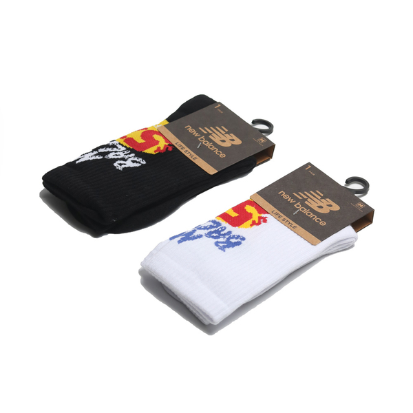 NEW BALANCE 長襪 運動襪 NB 574 插圖 小腿襪 襪子 LAS32562BK  LAS32562WT