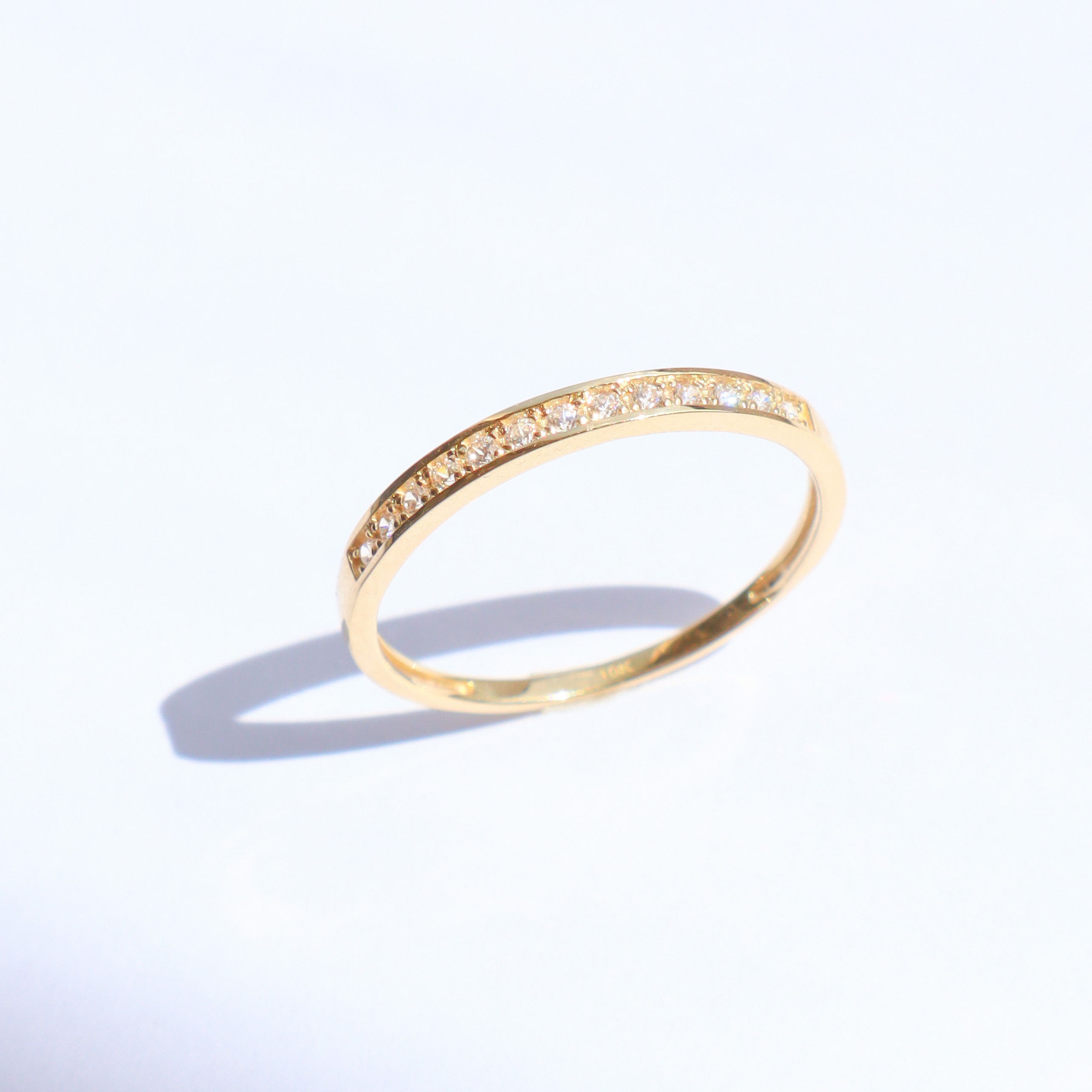 10K/簡約排鑽戒指